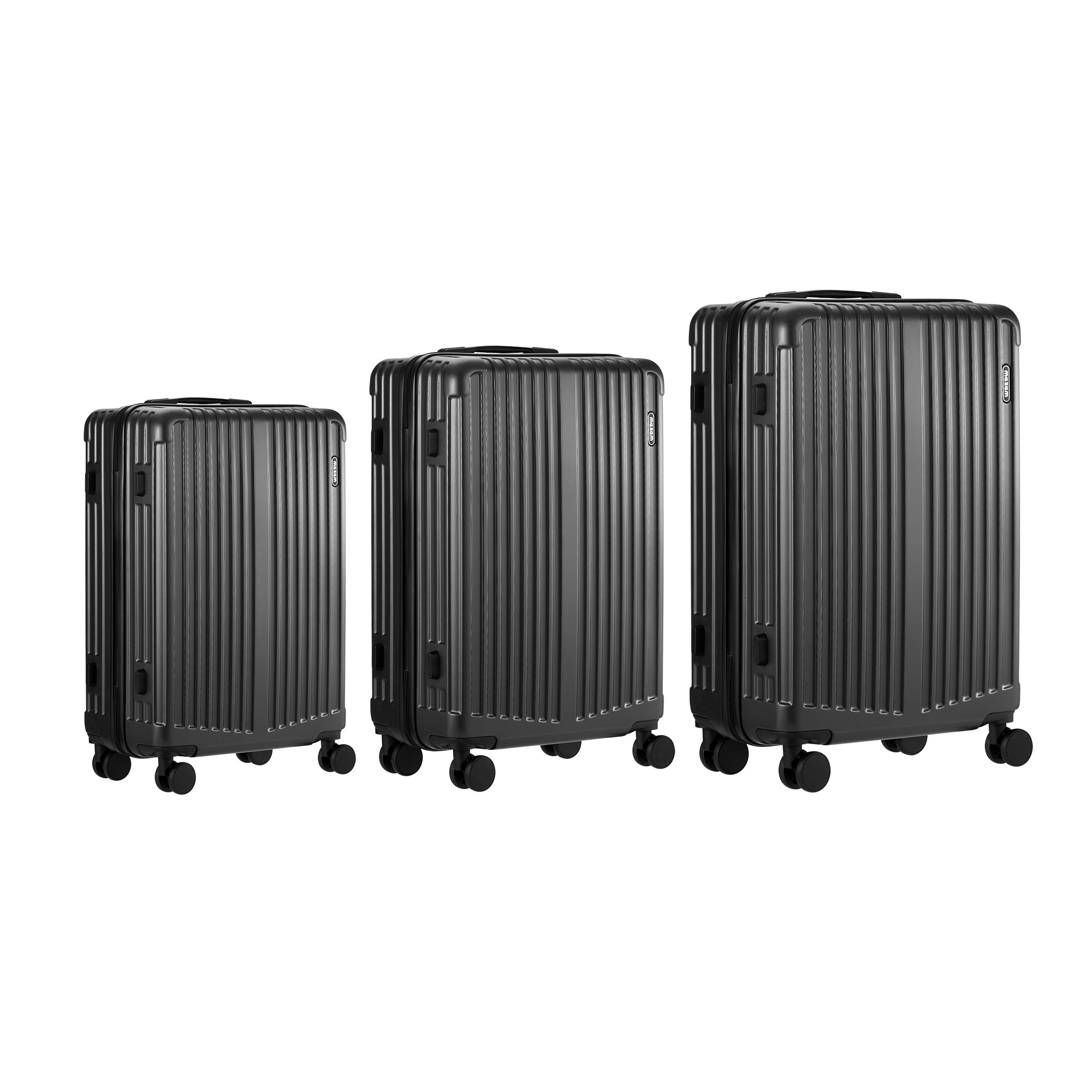 Mazam 3PCS Luggage Suitcase Trolley Set Travel TSA Lock Storage ABS Case Grey - Sunyee