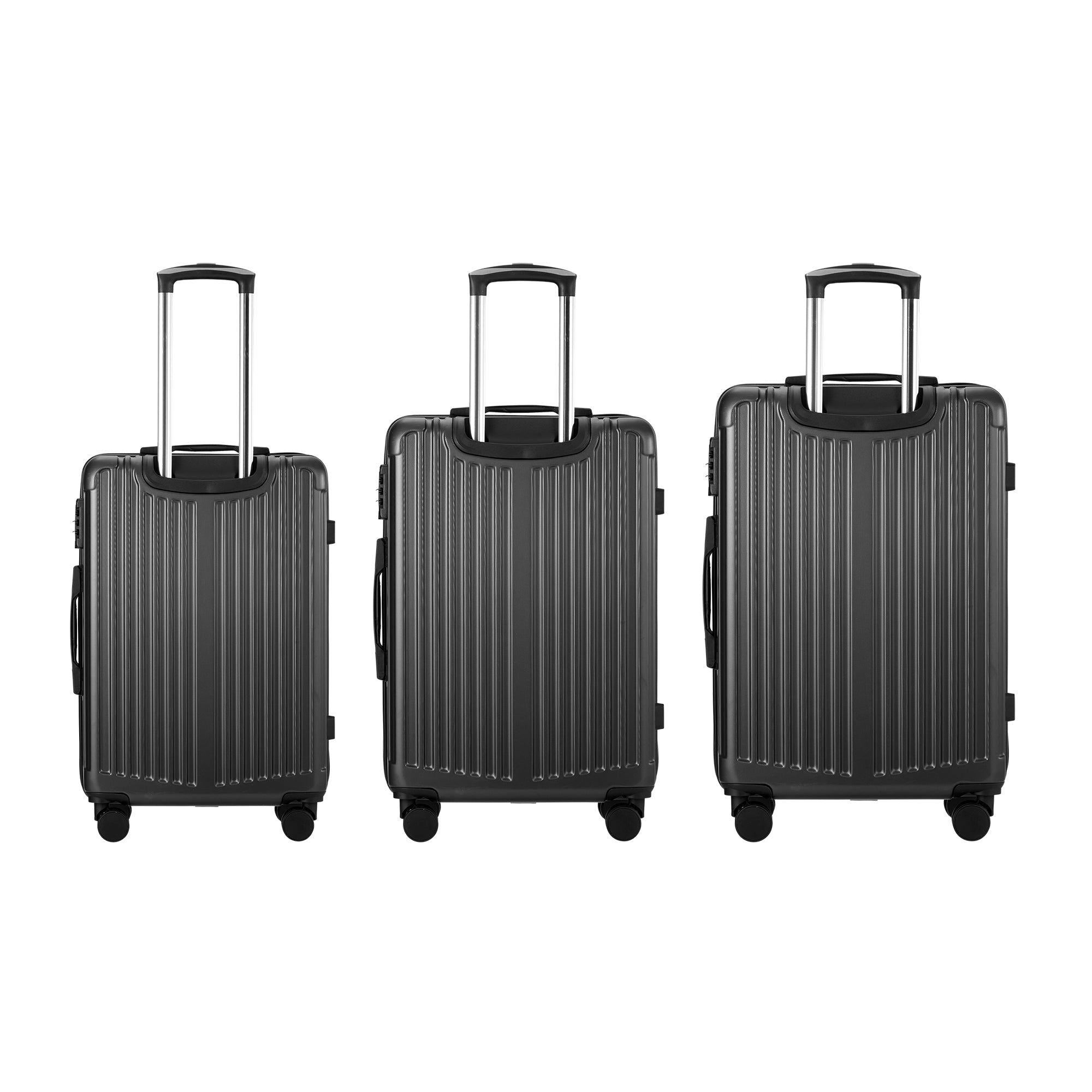 Mazam 3PCS Luggage Suitcase Trolley Set Travel TSA Lock Storage ABS Case Grey - Sunyee