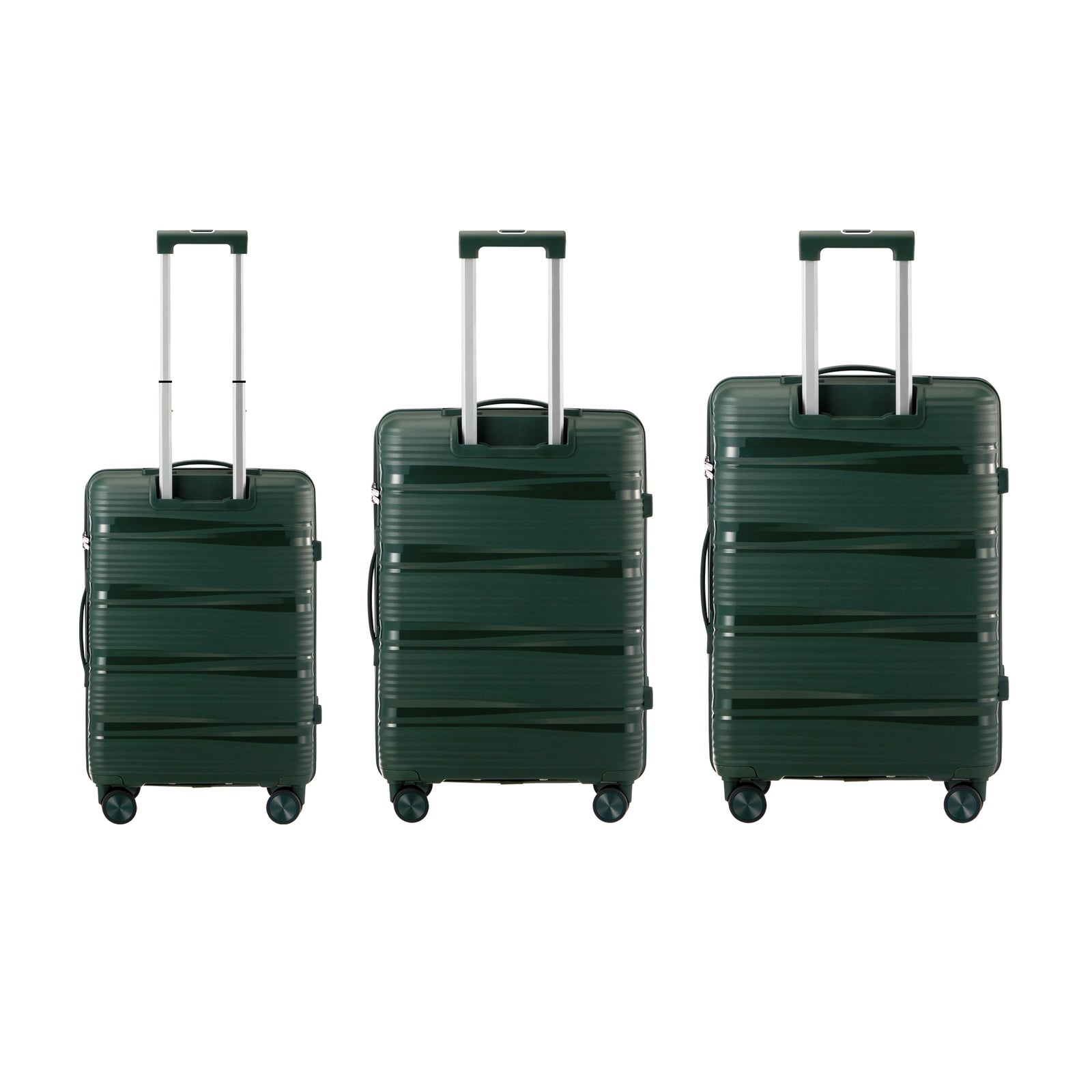 Mazam 3PCS Luggage Suitcase Trolley Set Travel PP Case TSA Lock Storage Green - Sunyee