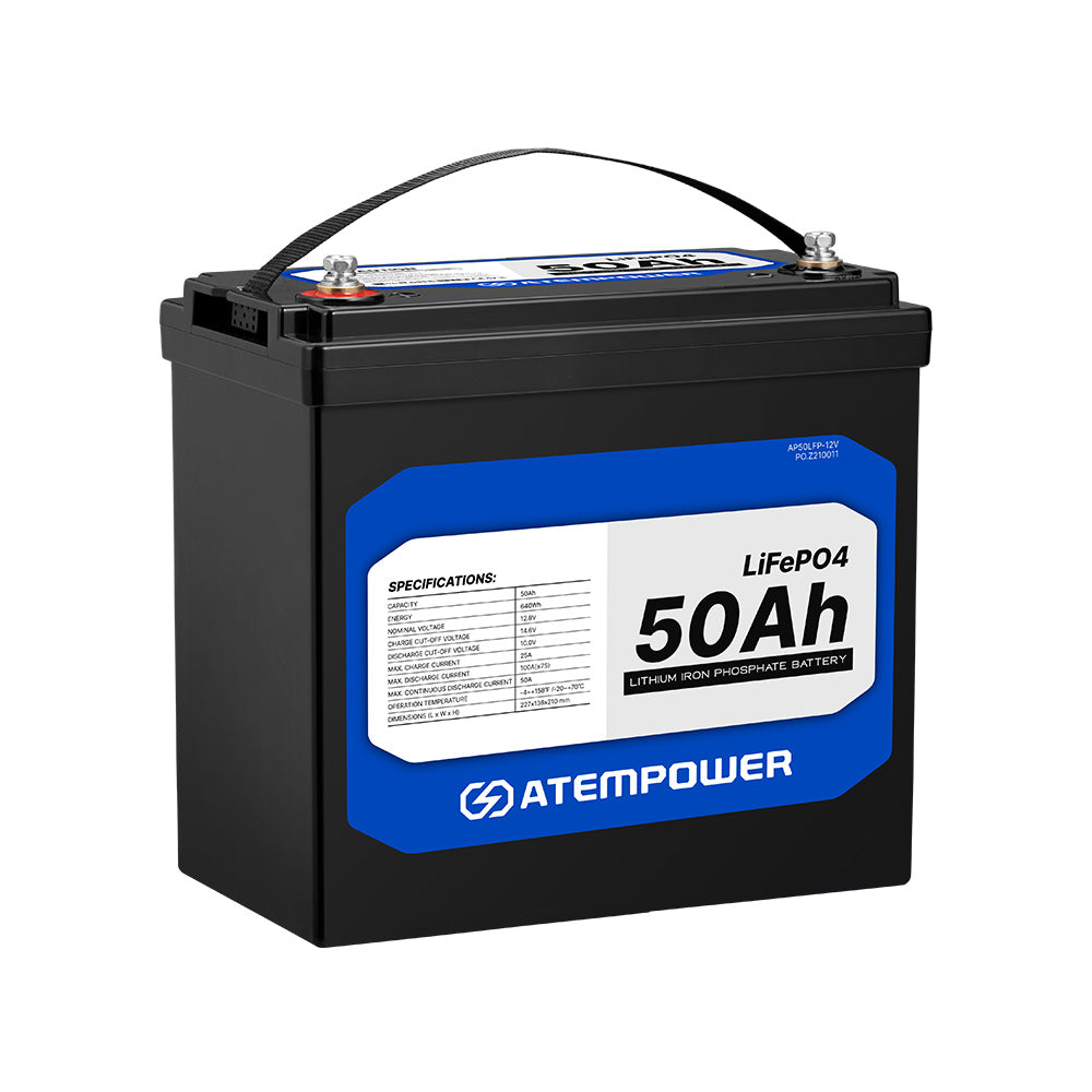 Atem Power 50Ah 12V LiFePO4 Lithium Battery - Sunyee
