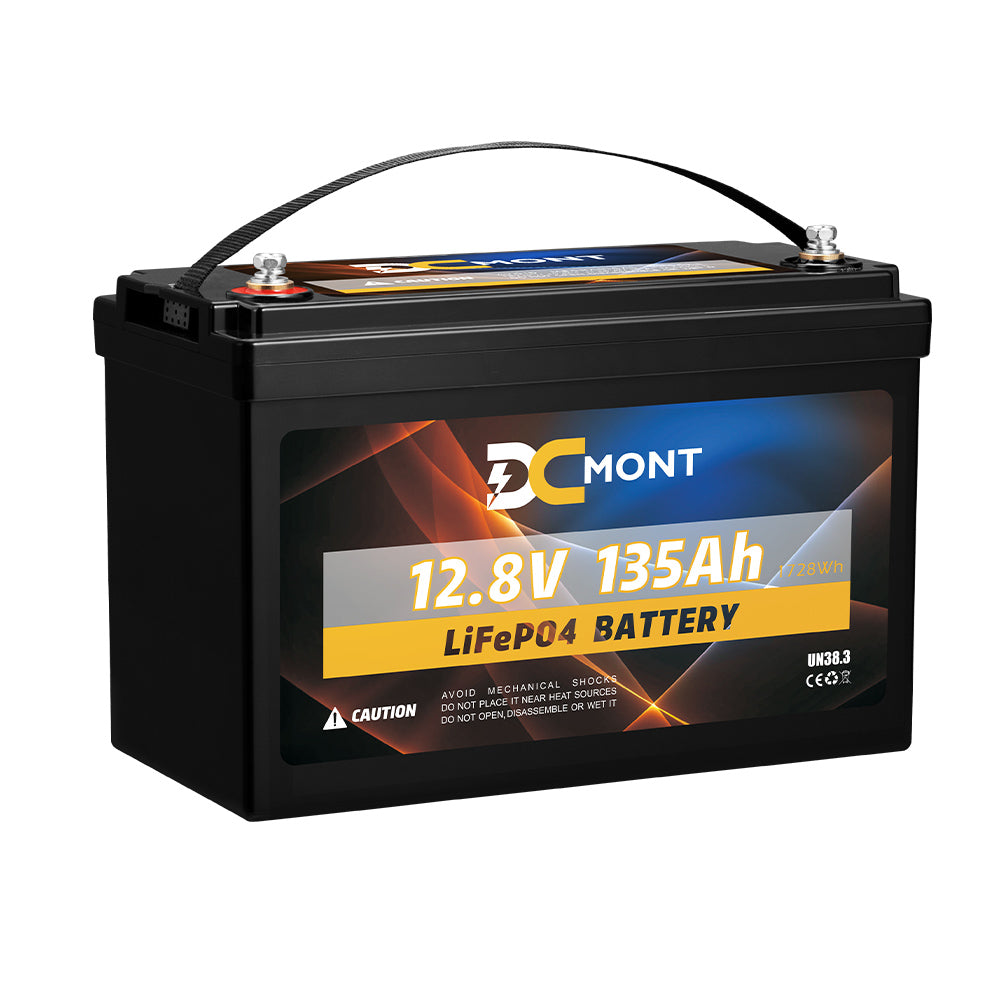 DC MONT 12V 135Ah Lithium Battery LiFePO4 Phosphate Deep Cycle Rechargeable - Sunyee