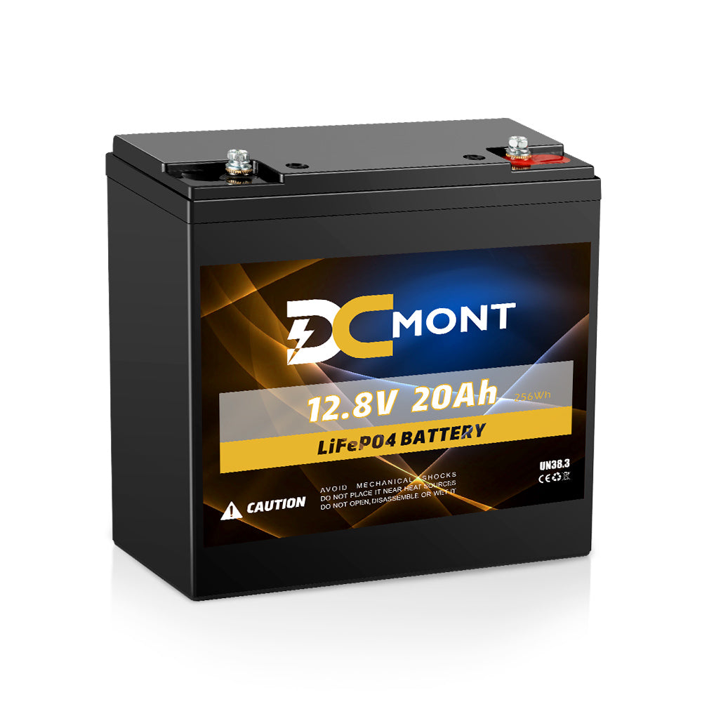 DC MONT 12V 20Ah Lithium Battery LiFePO4 Phosphate Deep Cycle Rechargeable - Sunyee