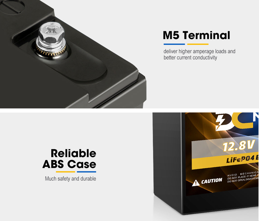 DC MONT 12V 20Ah Lithium Battery LiFePO4 Phosphate Deep Cycle Rechargeable - Sunyee