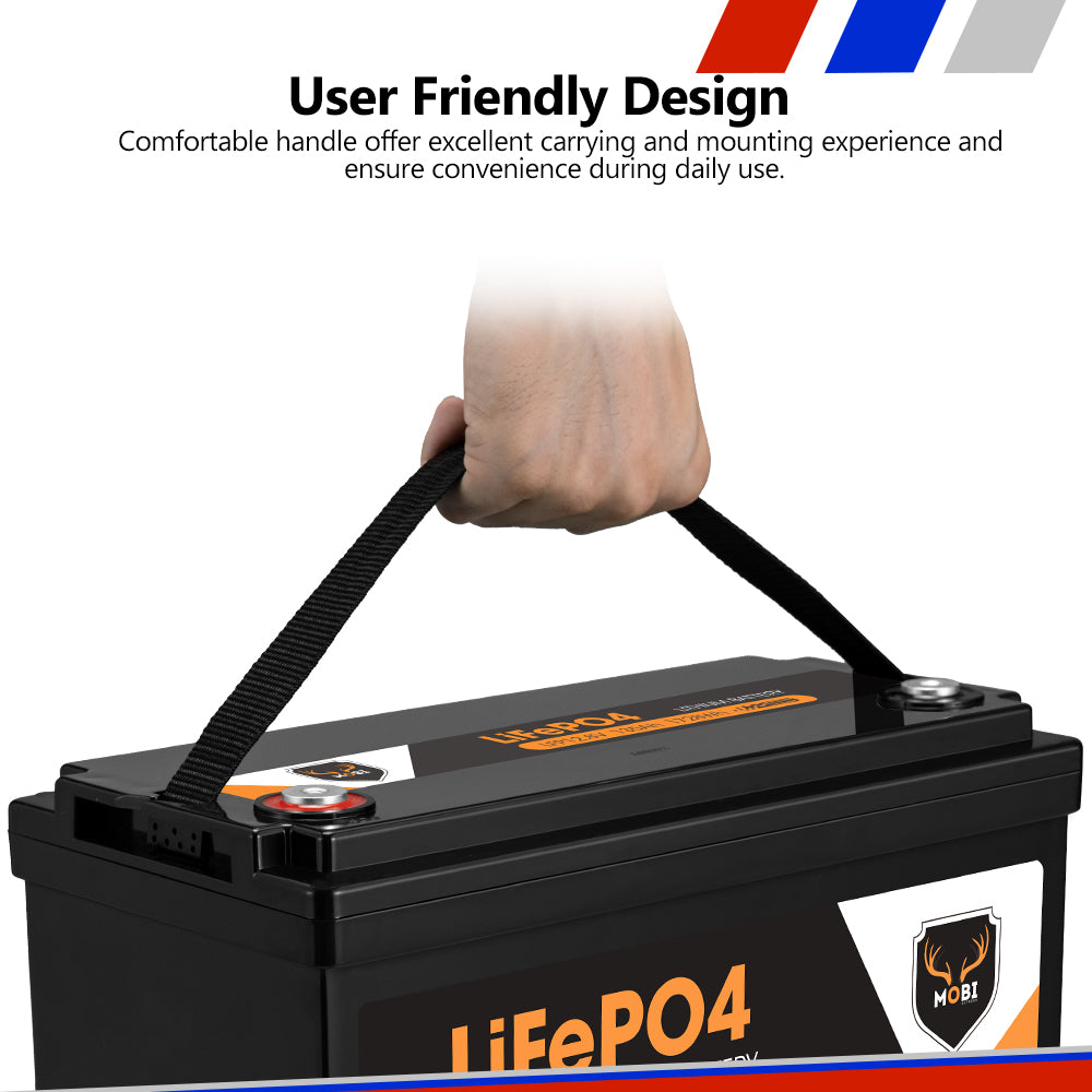 Mobi 12V 135AH Lithium Iron Phosphate Battery LiFePO4 Deep Cycle - Sunyee