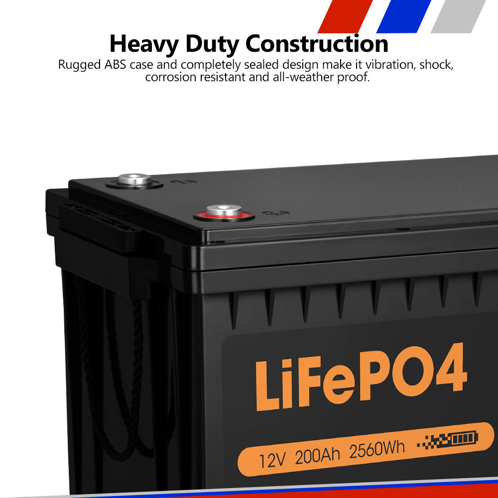 Mobi 12V 200AH Lithium Iron Phosphate Battery LiFePO4 Deep Cycle - Sunyee