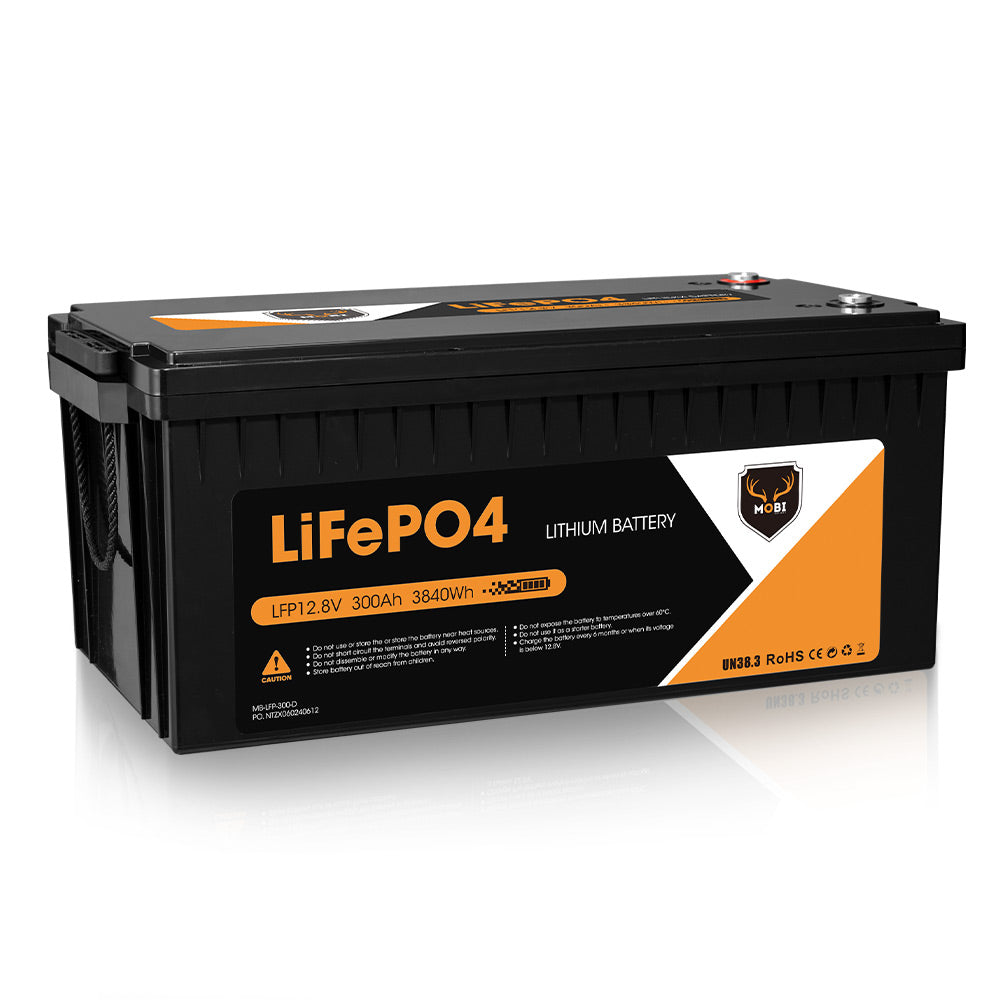 Mobi 12V 300AH Lithium Iron Phosphate Battery LiFePO4 Deep Cycle - Sunyee