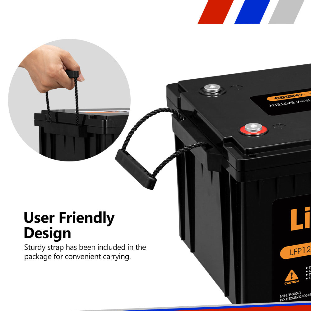 Mobi 12V 300AH Lithium Iron Phosphate Battery LiFePO4 Deep Cycle - Sunyee