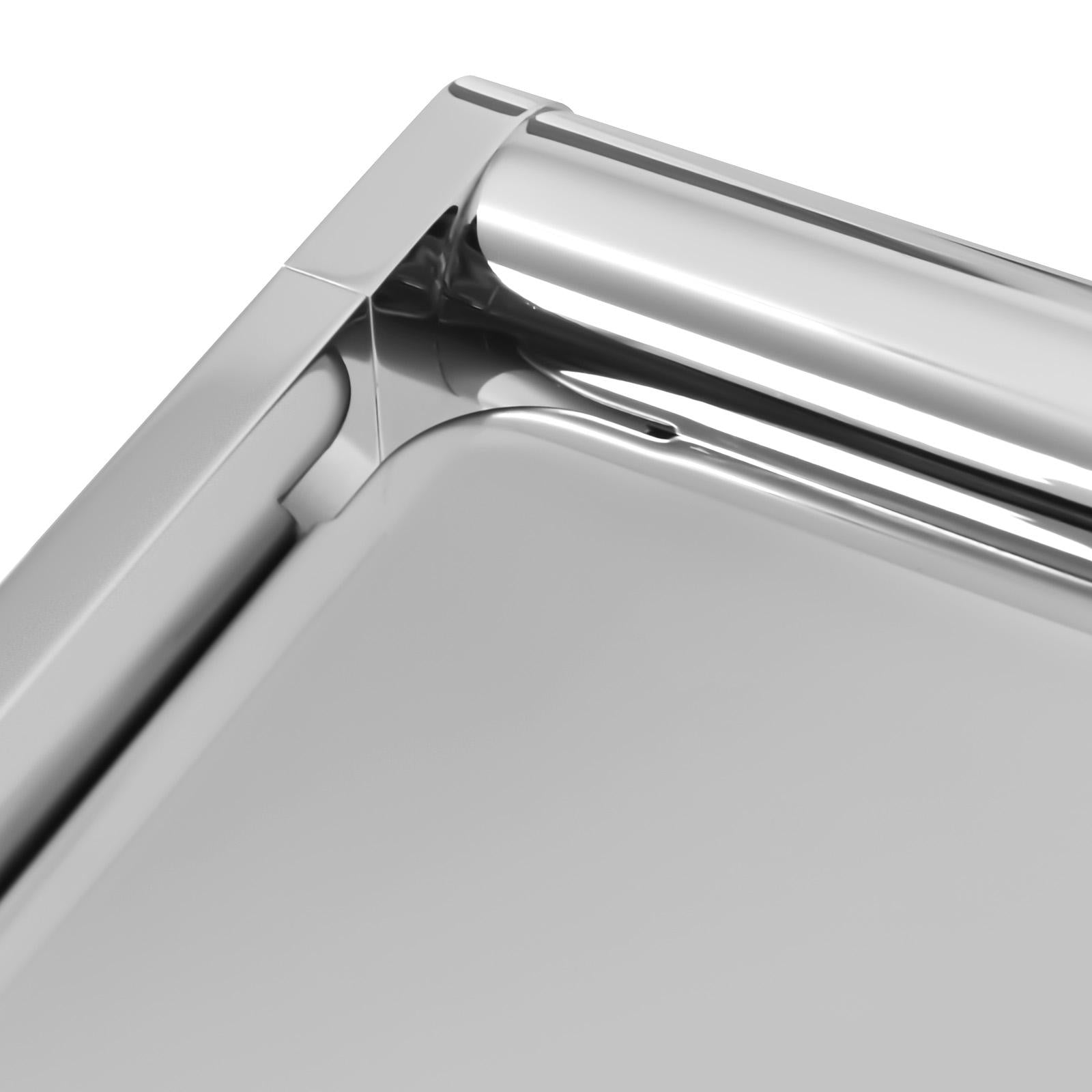 Bathroom Shower Shelf Rack Metal Wall Mounted Storage Shelving DIY Chrome - Sunyee