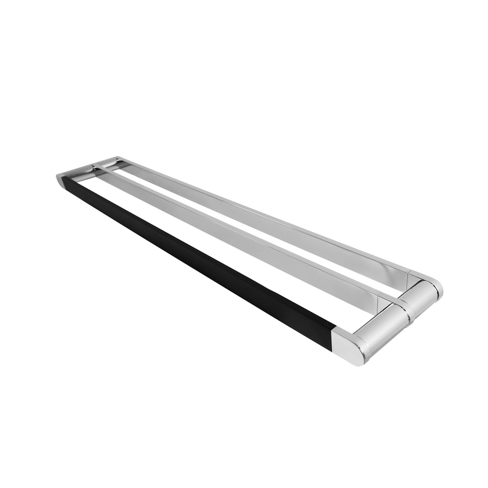 Double Towel Rail 70cm Rack Bar Holder Bathroom Accessories Chrome DTB700 - Sunyee