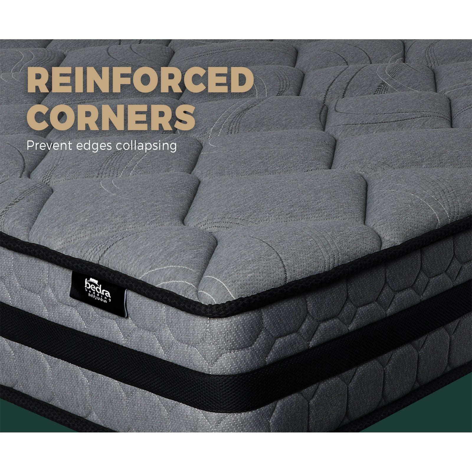 Bedra Double Mattress Bed Mattress 3D Mesh Fabric Firm Foam Spring 22cm 7 zone - Sunyee