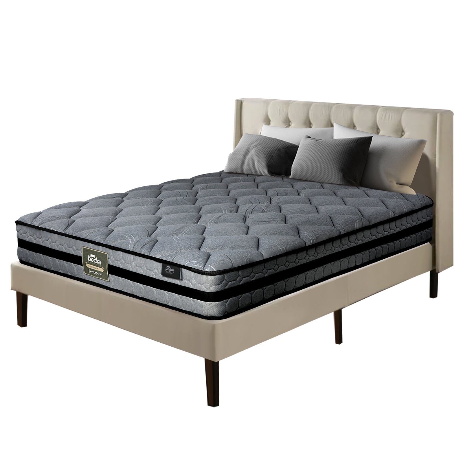 Bedra Double Mattress Bed Mattress 3D Mesh Fabric Firm Foam Spring 22cm 7 zone - Sunyee