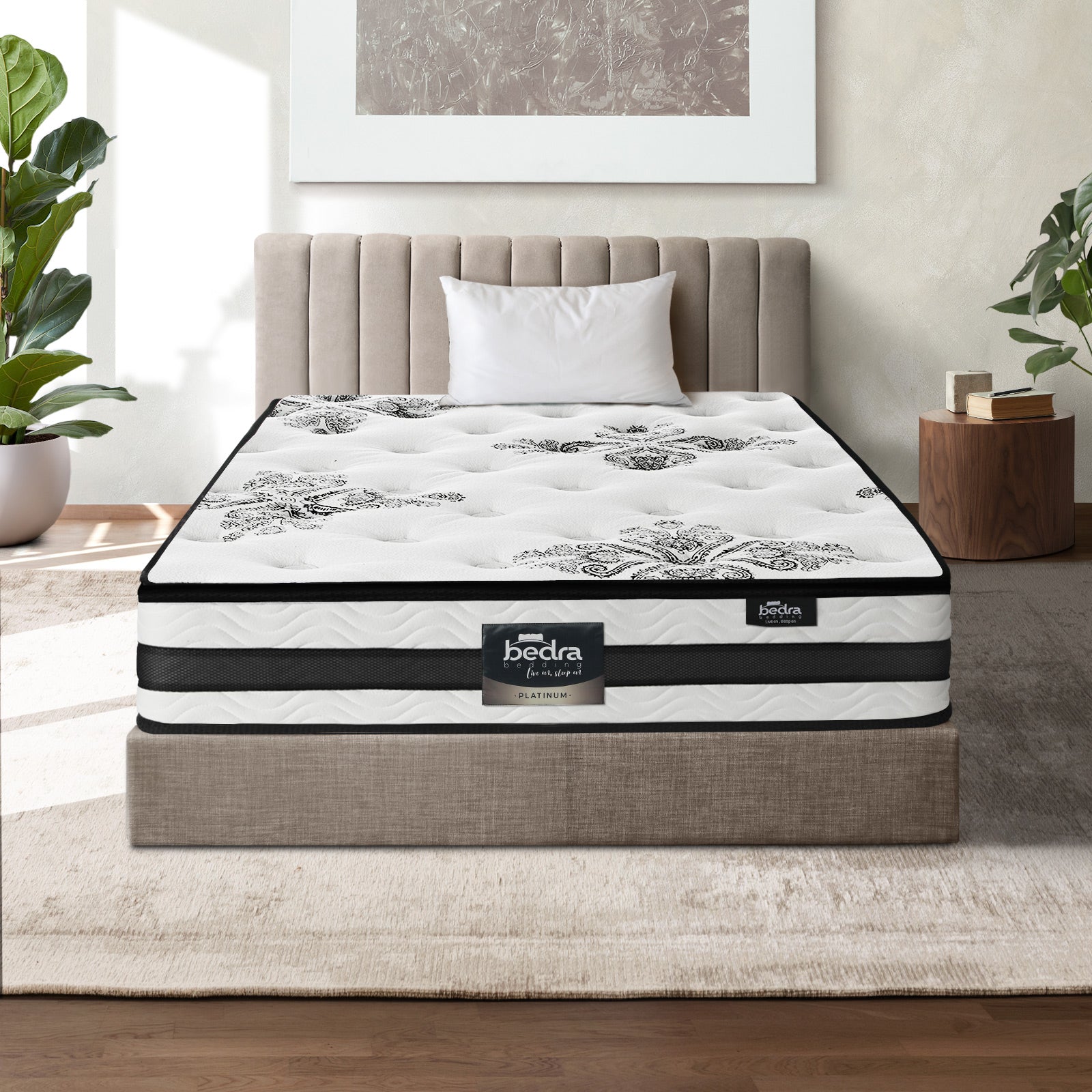 Bedra King Single Mattress Bed Cool Gel Foam Pocket Spring Firm 34CM - Sunyee