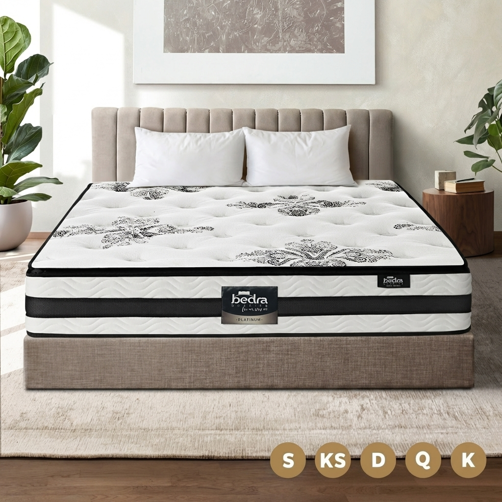 Bedra Double Mattress Bed Queen King Single Cool Gel Foam 7 Zone 34CM - Sunyee