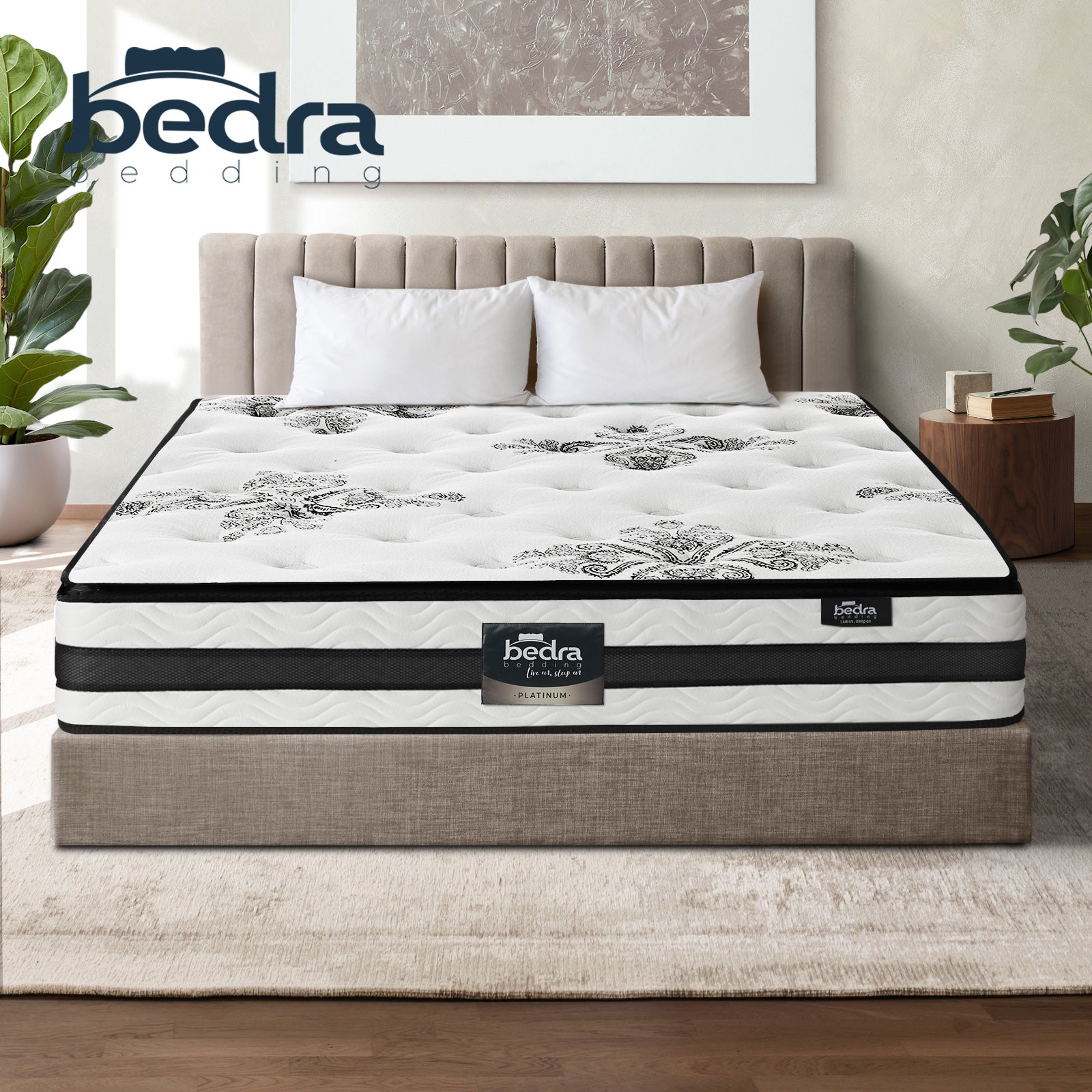 Bedra Queen Mattress Bed 34CM Cool Gel Foam Pocket Spring Medium Firm - Sunyee