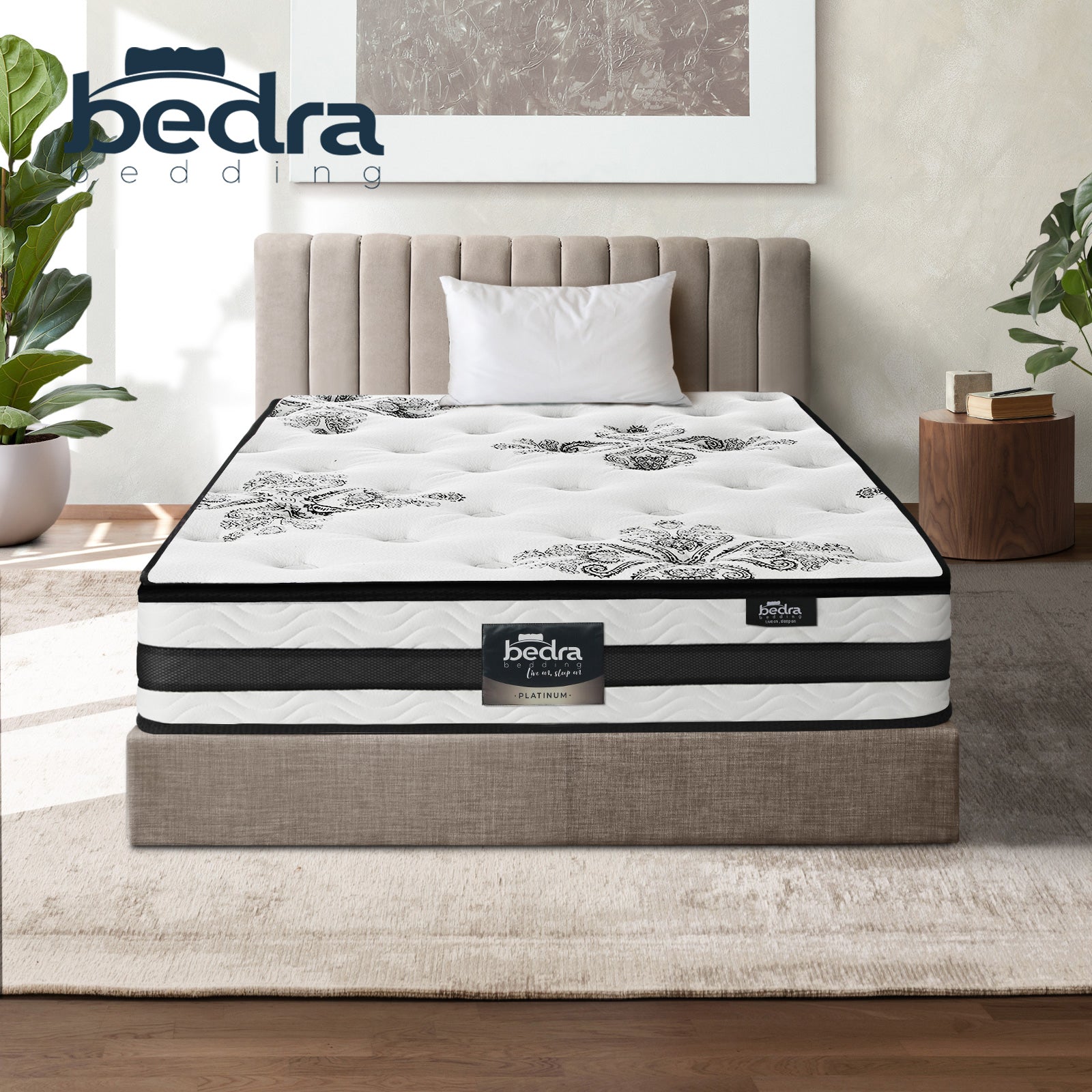 Bedra Single Mattress Bed Cool Gel Foam Pocket Spring Medium Firm 34CM - Sunyee