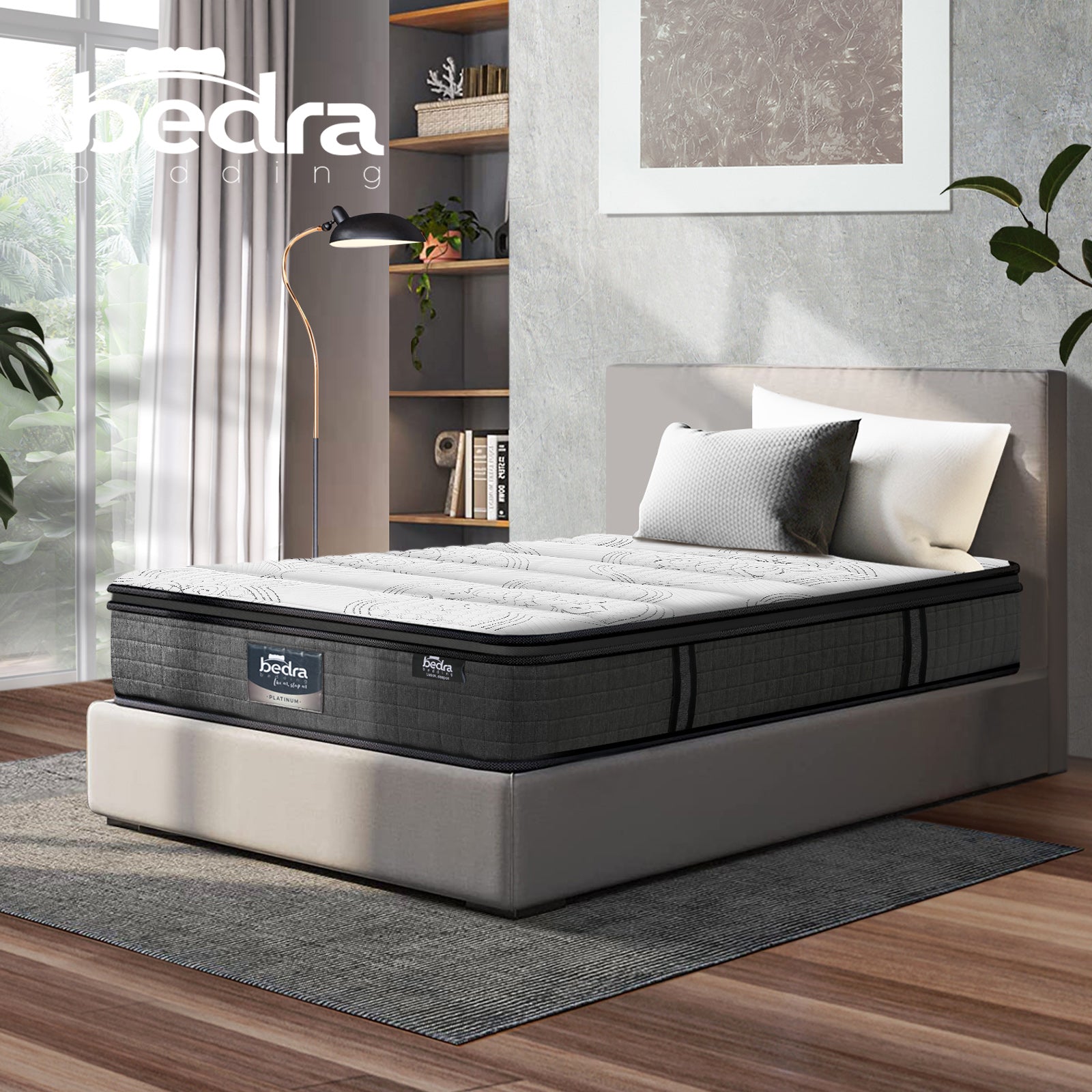 Bedra King Single Mattress Latex Foam Pocket Spring 9 Zone Firm 34cm - Sunyee