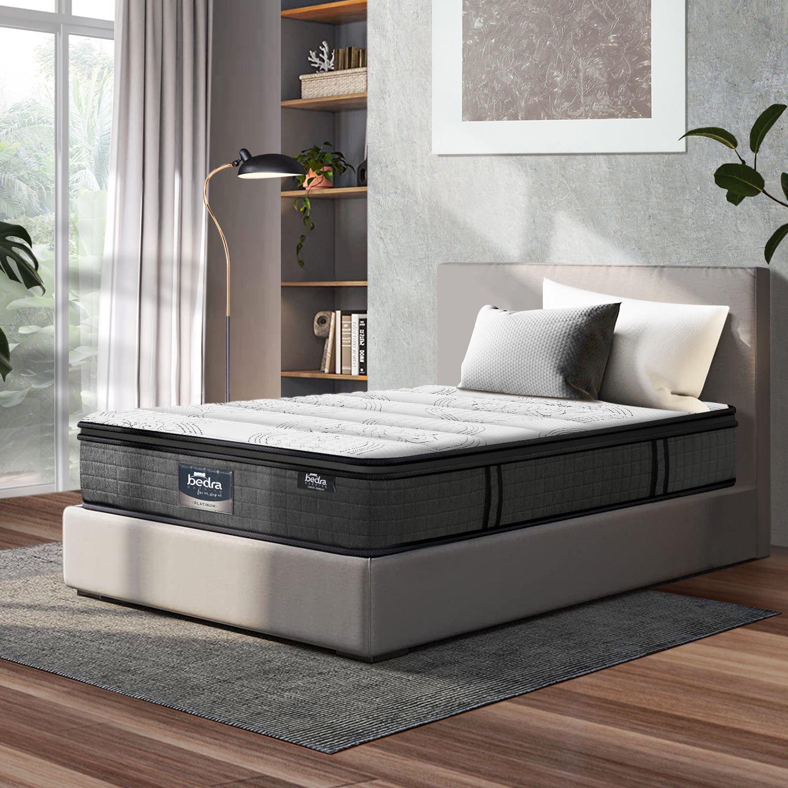 Bedra King Single Mattress Latex Foam Pocket Spring 9 Zone Firm 34cm - Sunyee