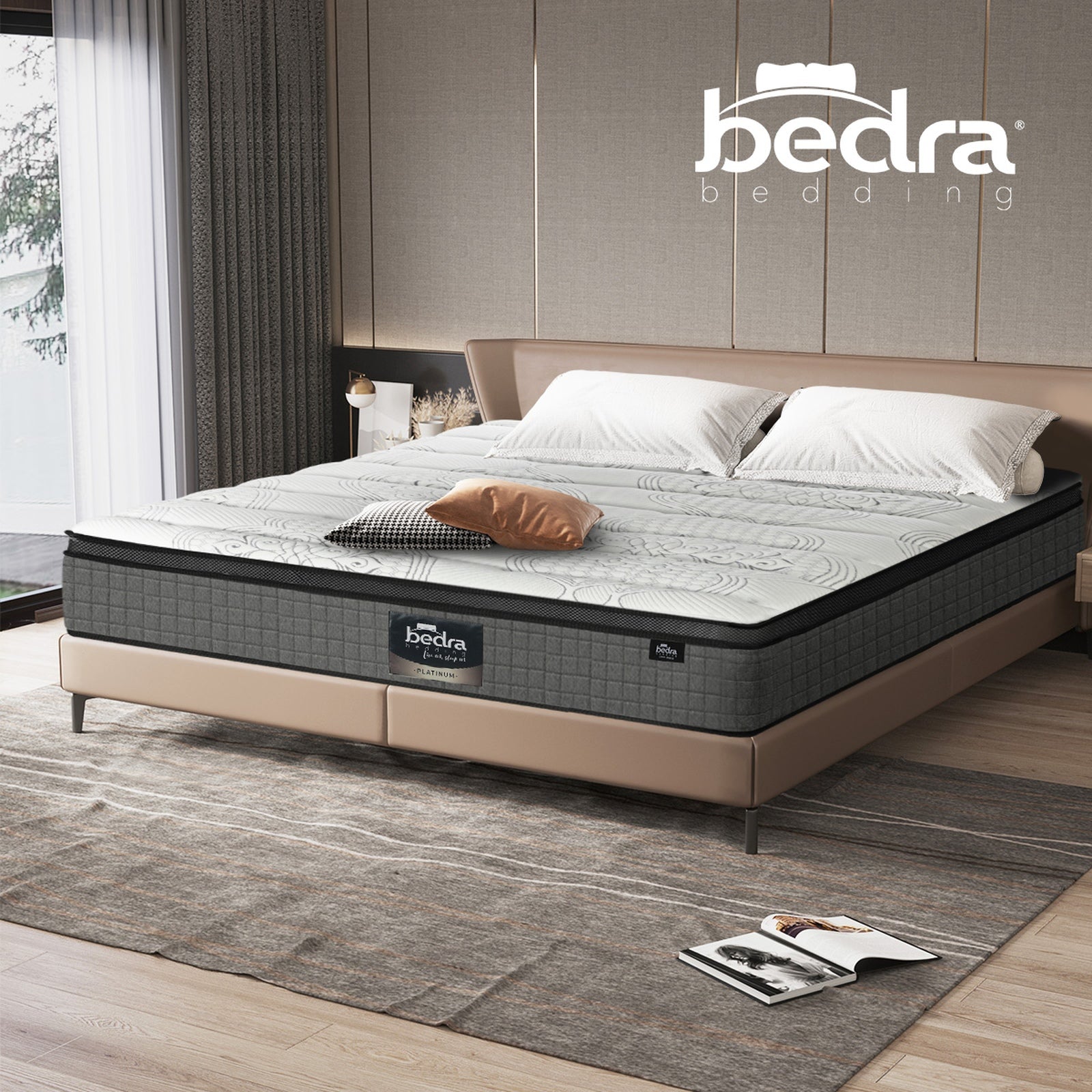 Bedra Super King Mattress 9 Zone Latex Foam Pocket Spring Medium Firm 34cm