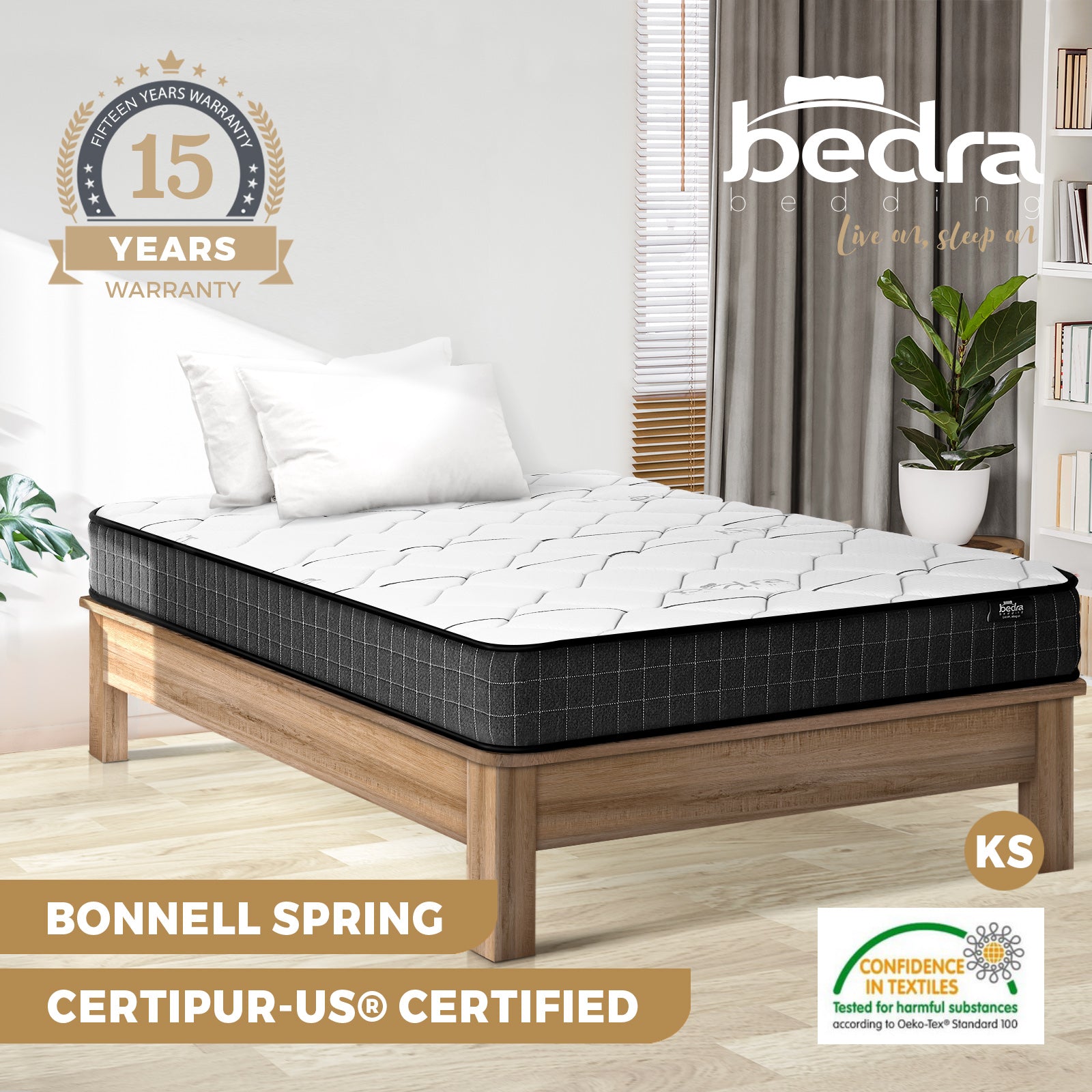 Bedra Double Mattress King Single Queen Bed Bonnell Spring Foam 16cm - Sunyee