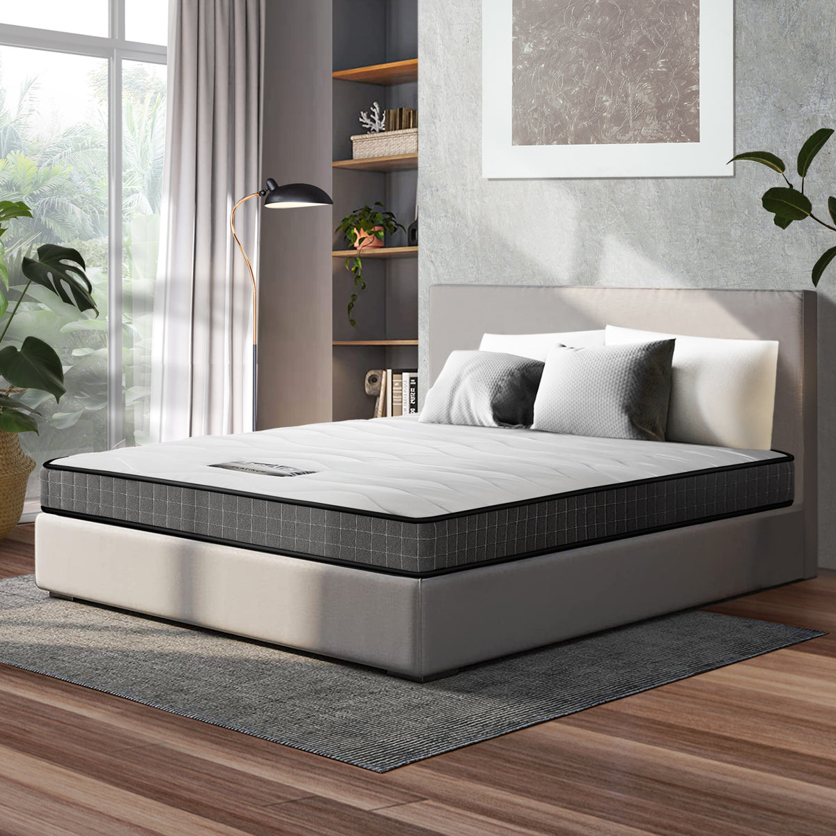 Bedra Double Mattress King Single Tight Top Bonnell Spring Bed Medium Firm 13CM - Sunyee
