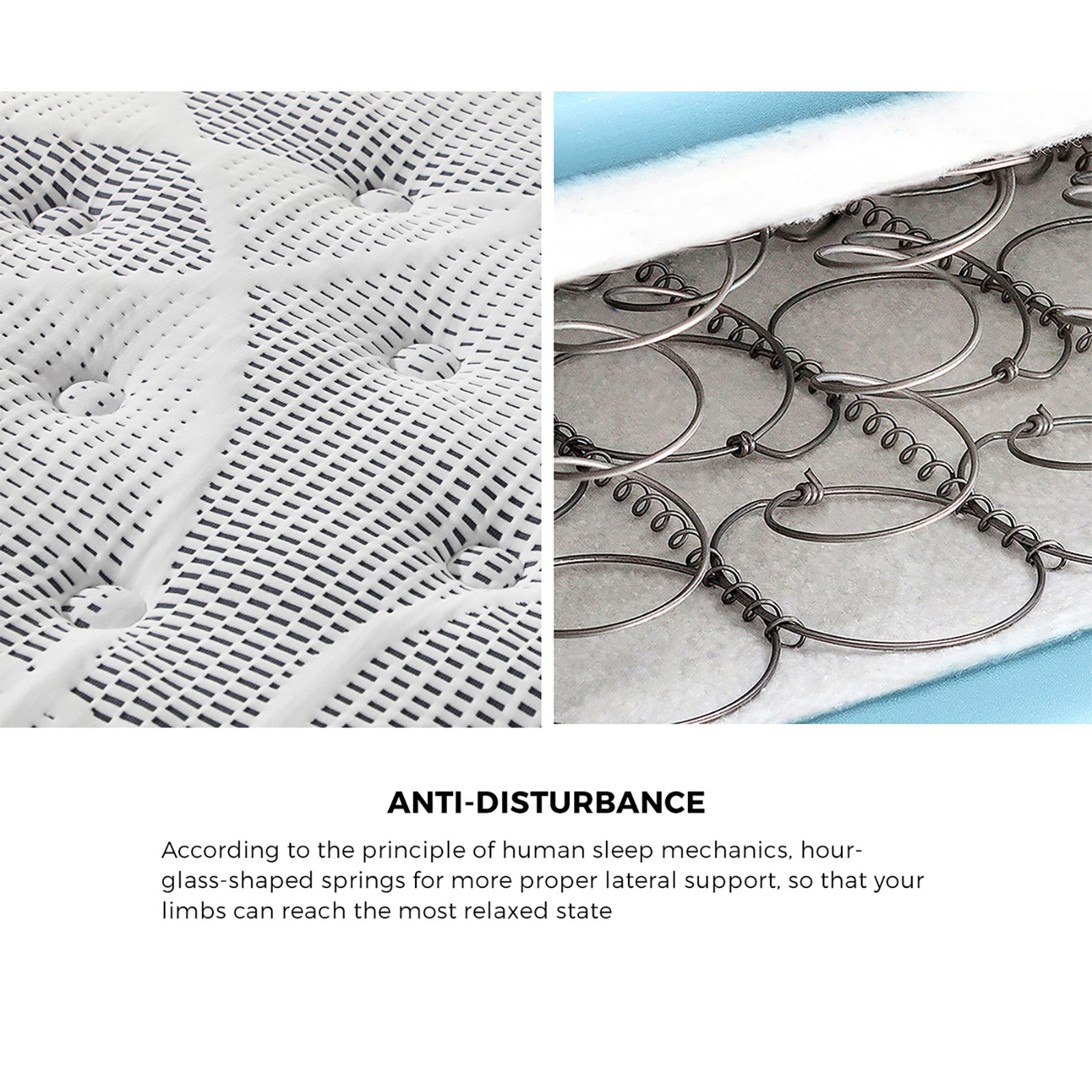 Bedra Double Mattress Cool Gel Foam Bonnell Spring Luxury Pillow Top Bed 22cm - Sunyee