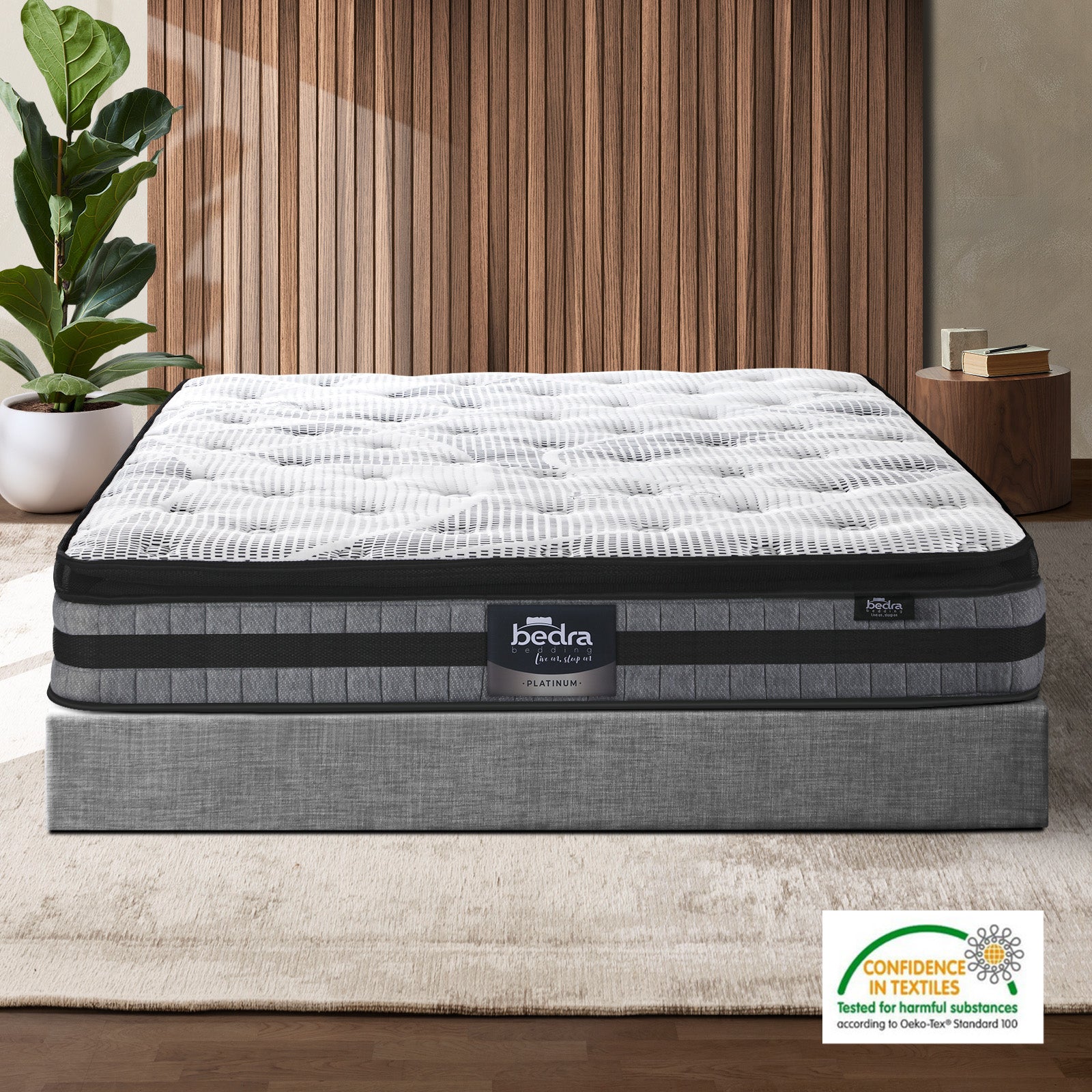 Bedra Queen Mattress Cool Gel Foam Bonnell Spring Luxury Pillow Top Bed 22cm - Sunyee