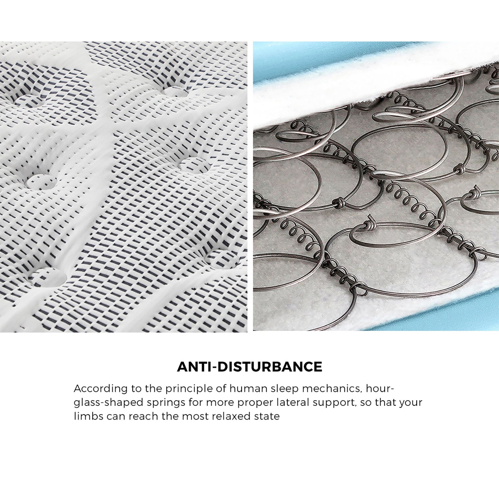 Bedra Queen Mattress Cool Gel Foam Bonnell Spring Luxury Pillow Top Bed 22cm - Sunyee