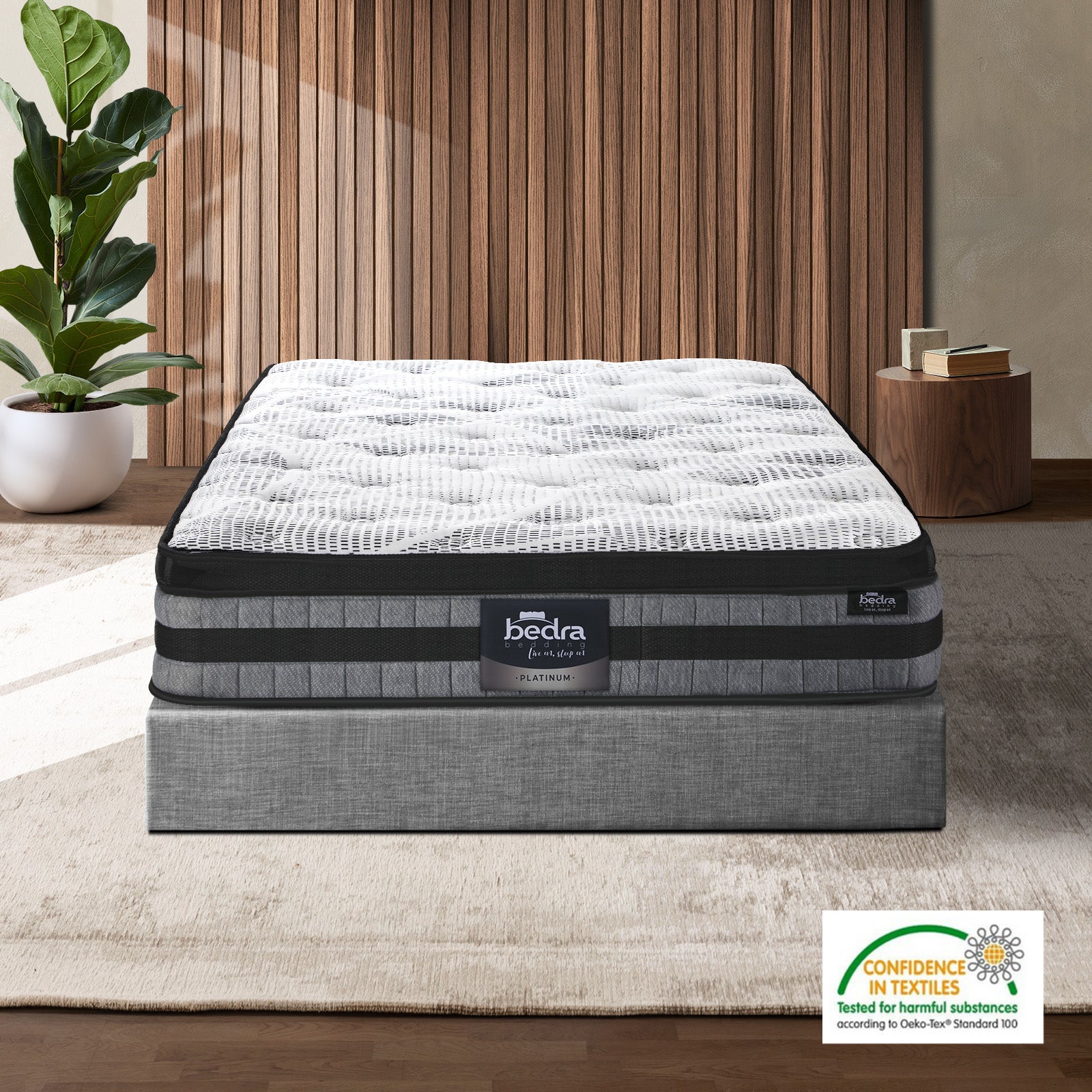 Bedra Single Mattress Cool Gel Foam Bonnell Spring Luxury Pillow Top Bed 22cm - Sunyee