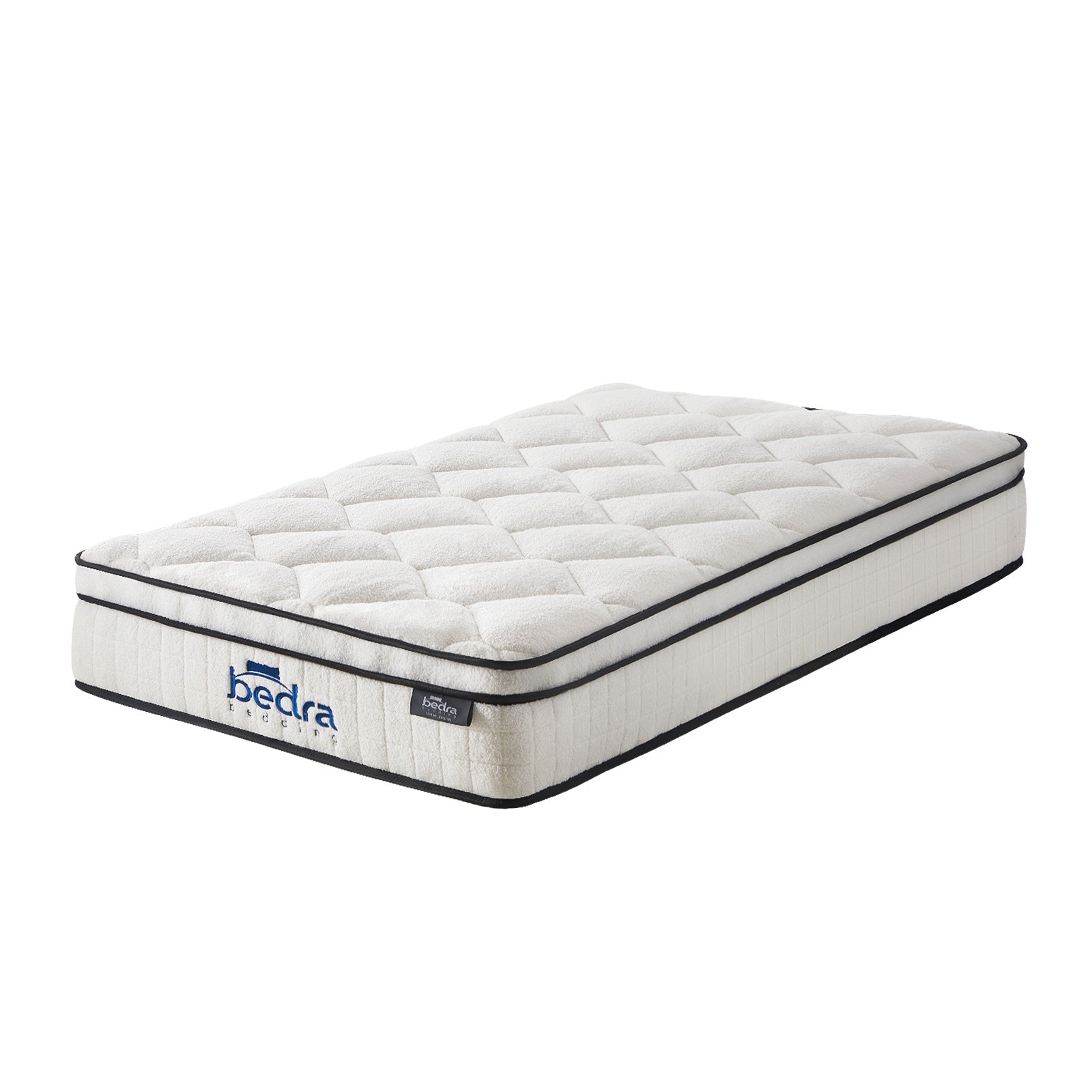 Bedra Boucle Mattress King Single Bed Memory Foam Euro Top Medium Firm 22cm - Sunyee