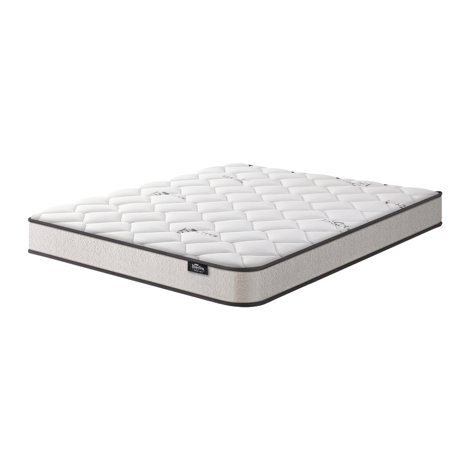 Bedra Double Mattress Bed Queen King Single Luxury Boucle Bonnell Spring 16cm - Sunyee