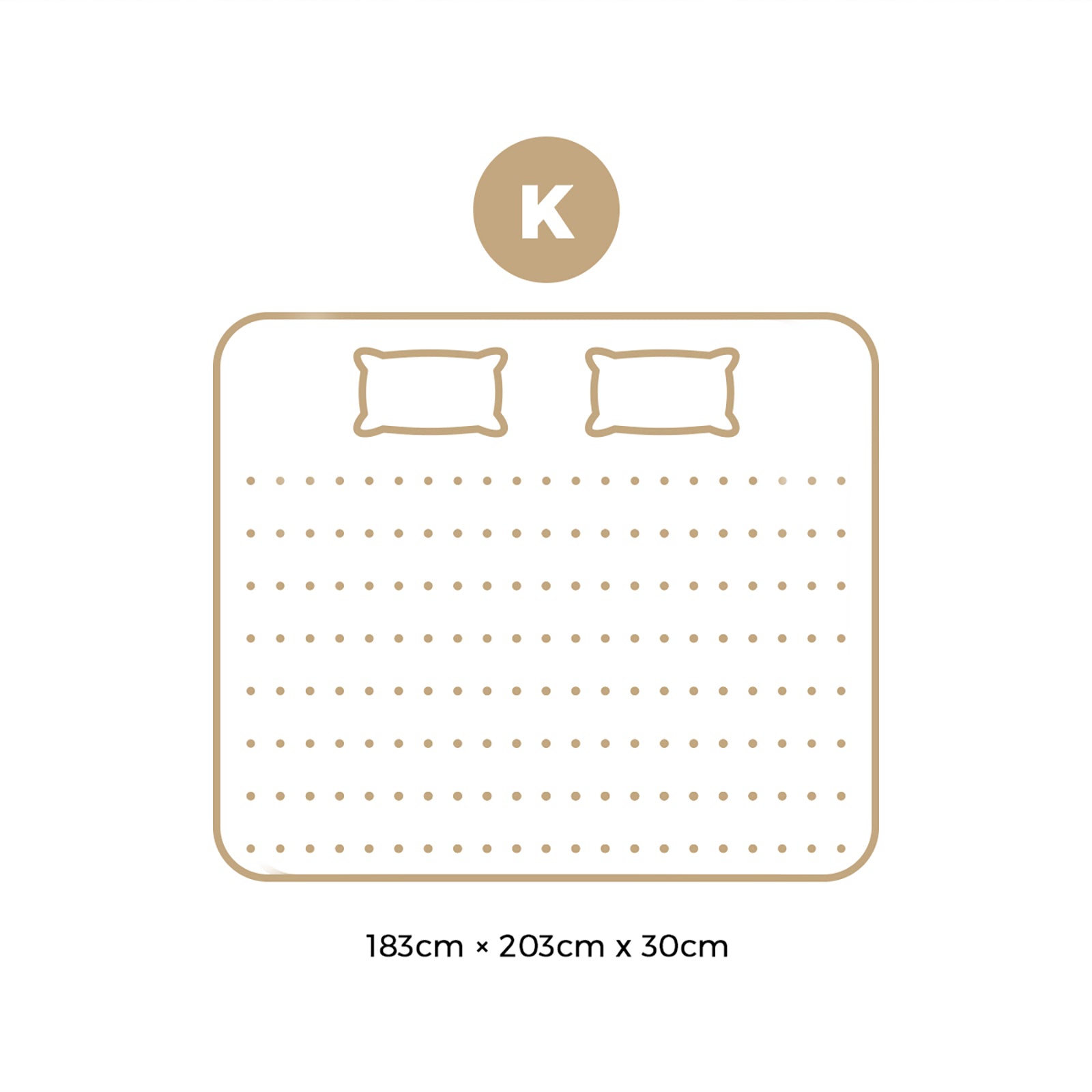 Bedra King Mattress Luxury Foam Bed Firm Pocket Spring 30cm - Sunyee