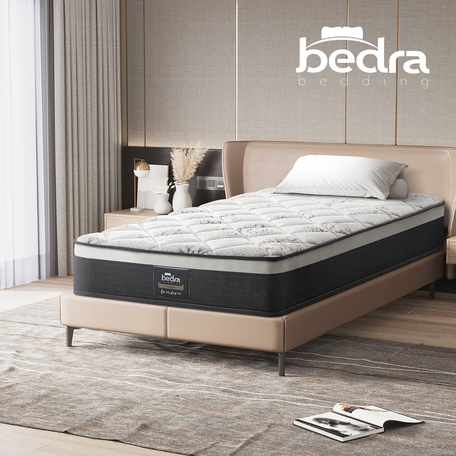 Bedra Single Mattress Luxury Foam Bed Firm Pocket Spring 30cm - Sunyee