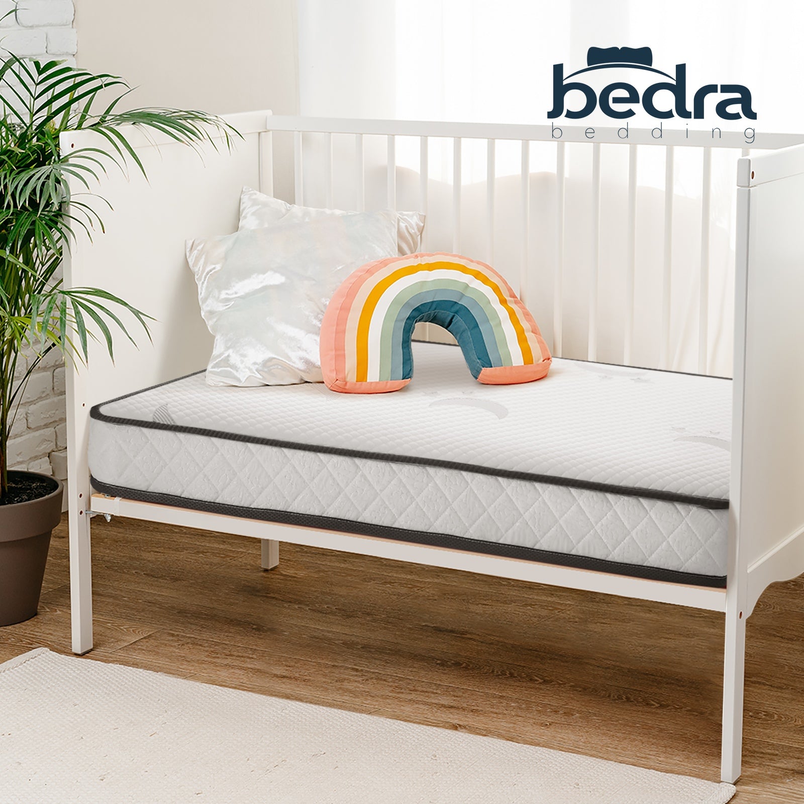 Bedra Baby Cot Mattress Reversible Toddler Bed Bonnel Spring Foam 13cm - Sunyee