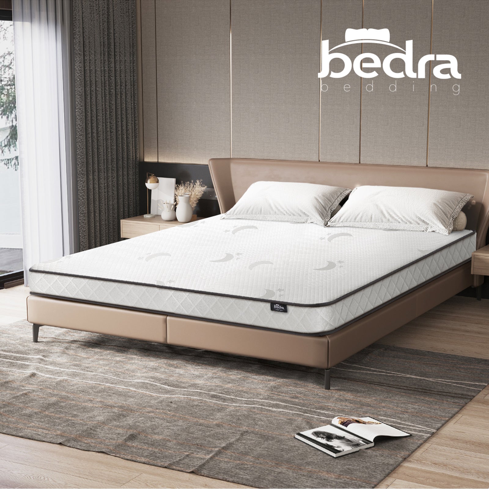 Bedra Double Mattress Tight Top Bed Bonnell Spring Foam 13CM - Sunyee