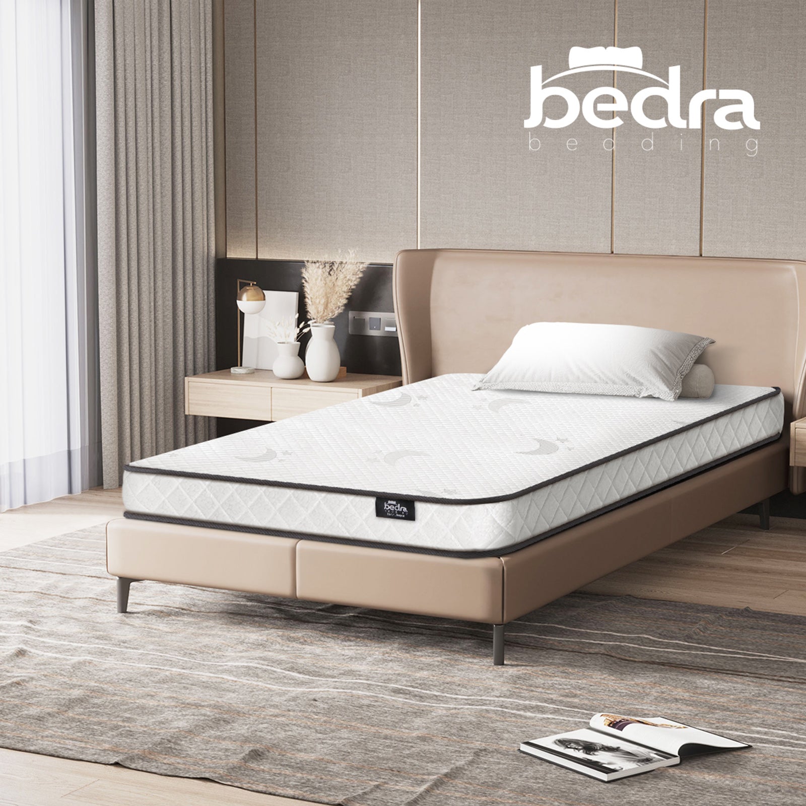 Bedra Single Mattress Tight Top Bed Bonnell Spring Foam 13CM - Sunyee