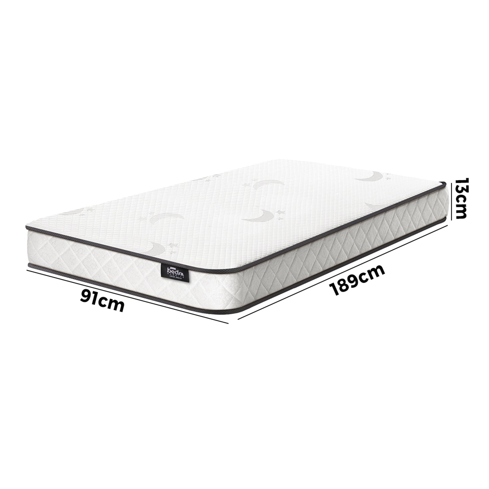 Bedra Single Mattress Tight Top Bed Bonnell Spring Foam 13CM - Sunyee