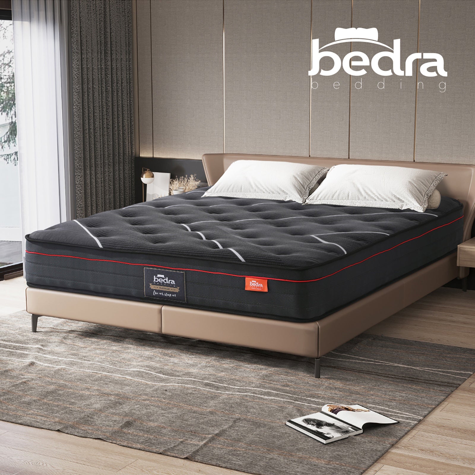 Bedra Double Mattress Tight Top Bed Cool Gel Foam Pocket Spring 22cm Medium - Sunyee