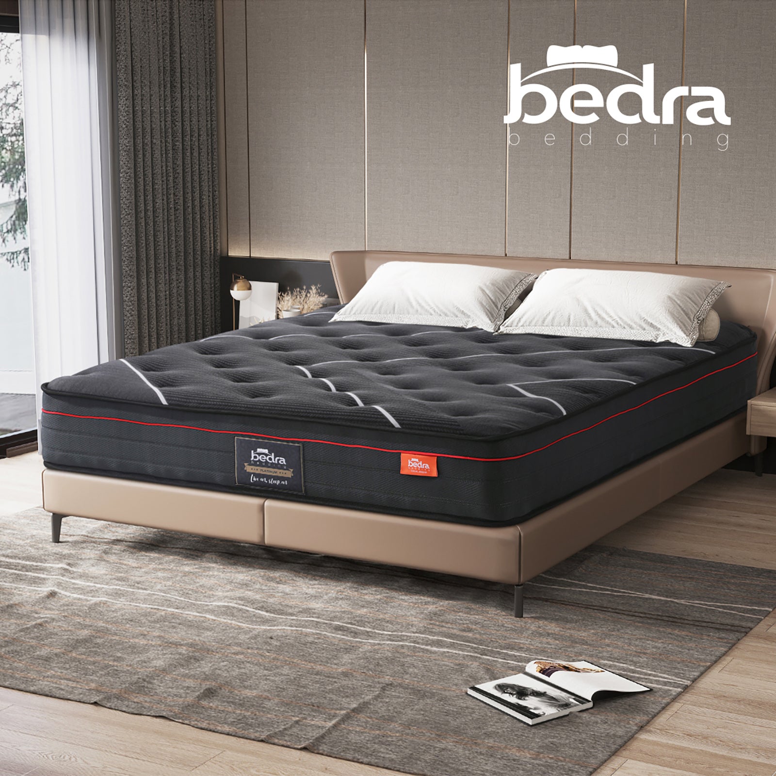 Bedra Queen Mattress Tight Top Bed Cool Gel Foam Pocket Spring 22cm Medium - Sunyee