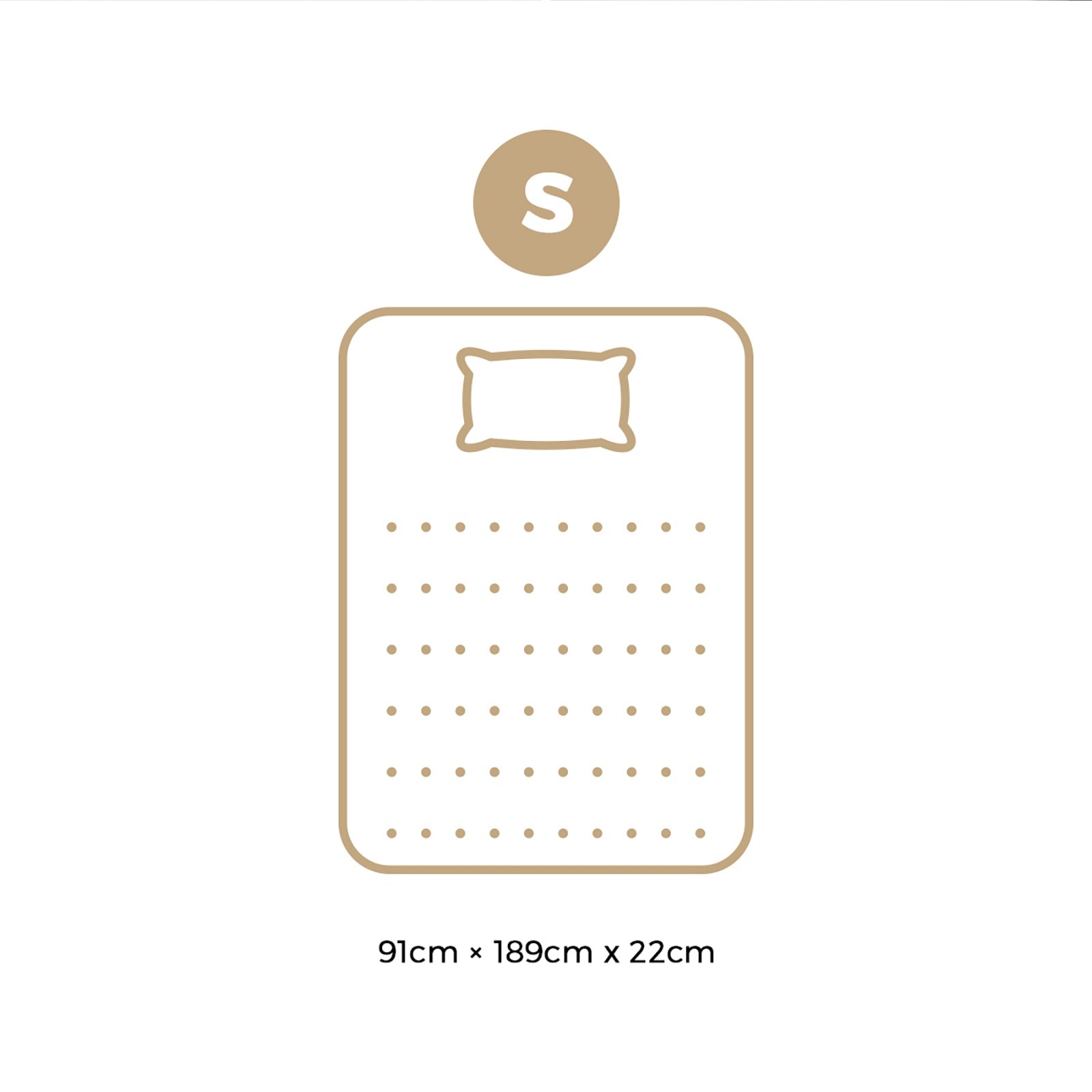 Bedra Single Mattress Tight Top Bed Cool Gel Foam Pocket Spring 22cm Medium - Sunyee