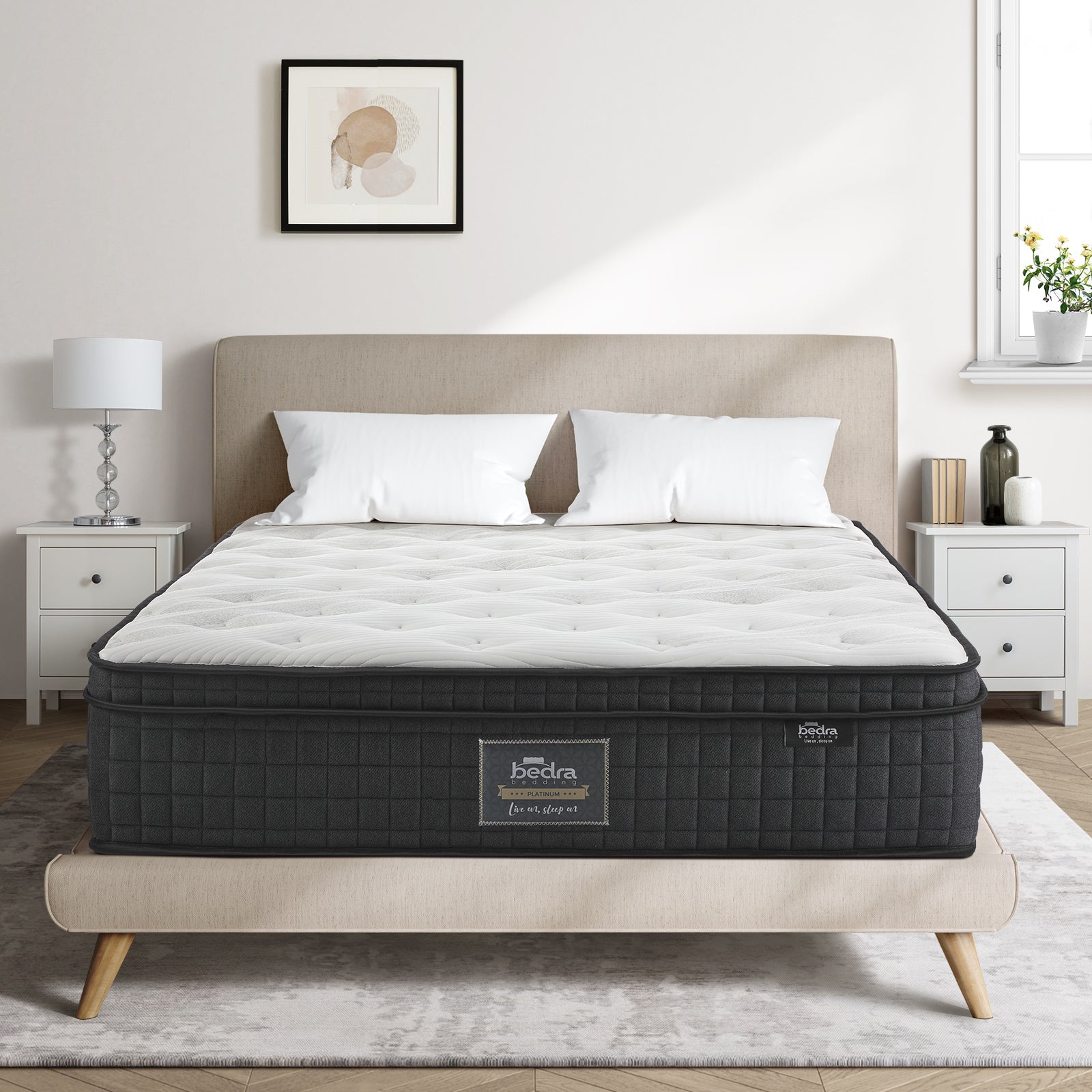 Bedra Double Mattress Queen King Single Pocket Spring 30-35cm Luxury Foam Bed - Sunyee