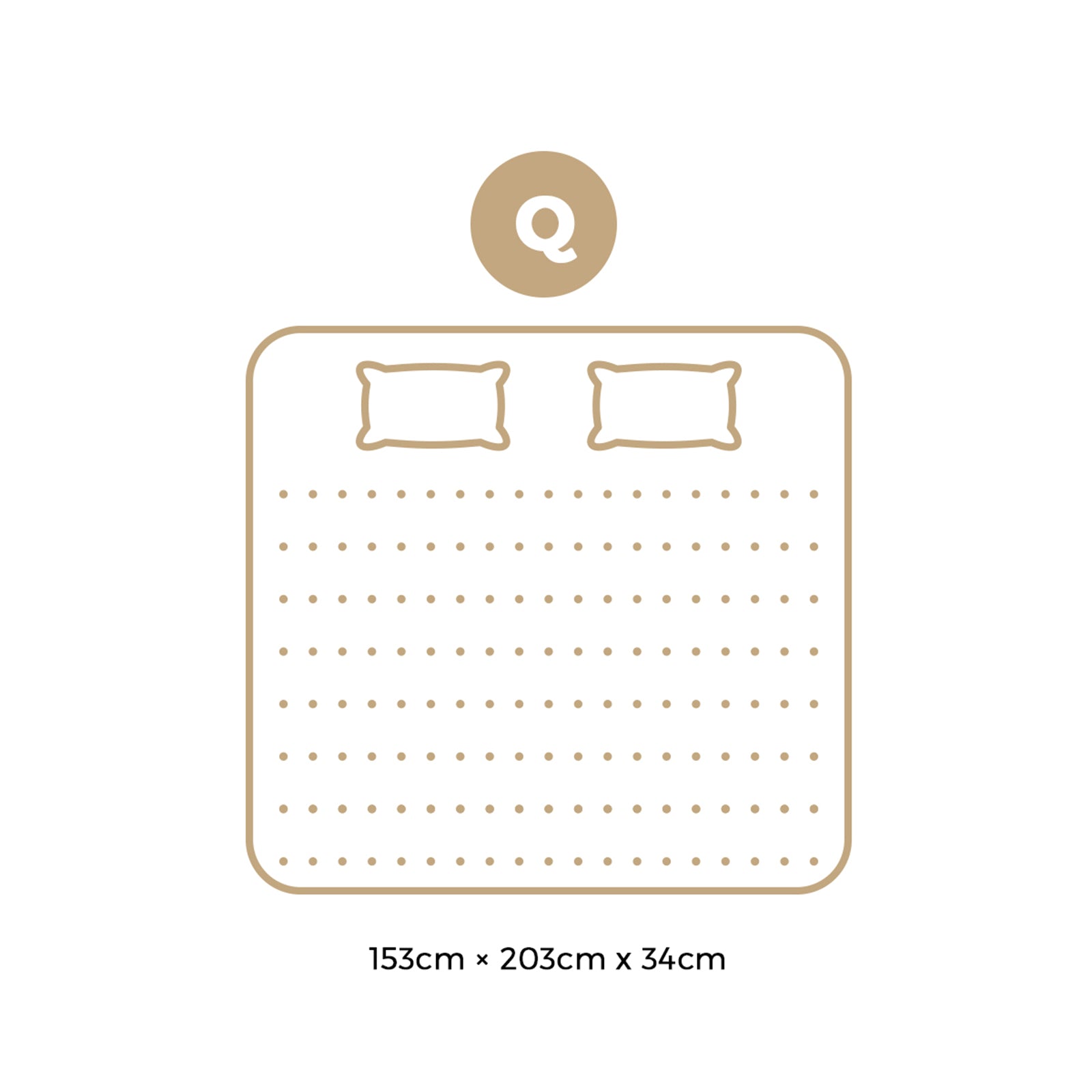 Bedra Queen Mattress Cool Gel Foam Pocket Spring 34CM with Pillows - Sunyee