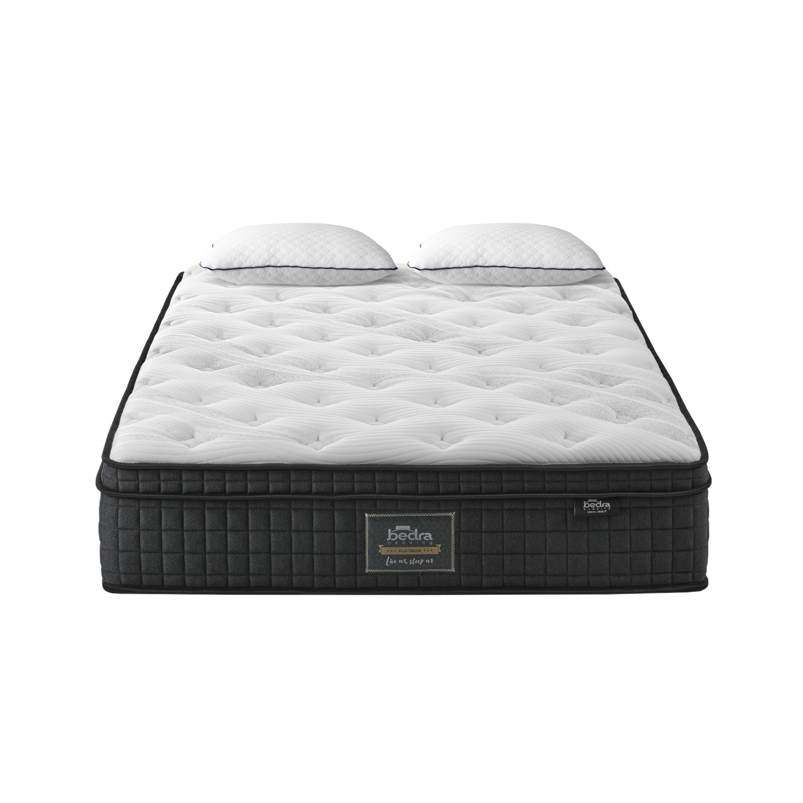 Bedra Queen Mattress Cool Gel Foam Pocket Spring 34CM with Pillows - Sunyee