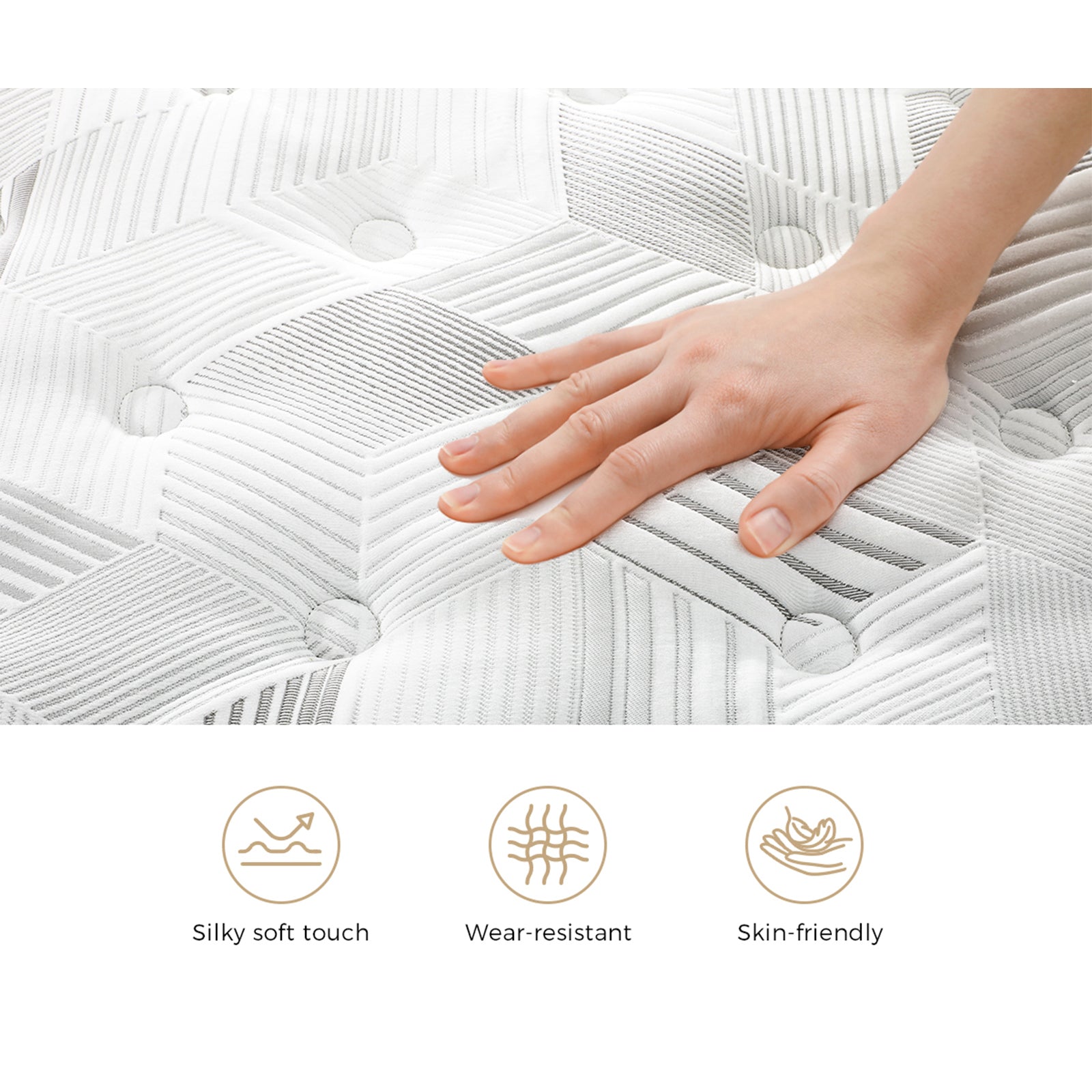 Bedra Double Mattress 22CM Cool Gel Foam Bonnell Spring with Pillows - Sunyee