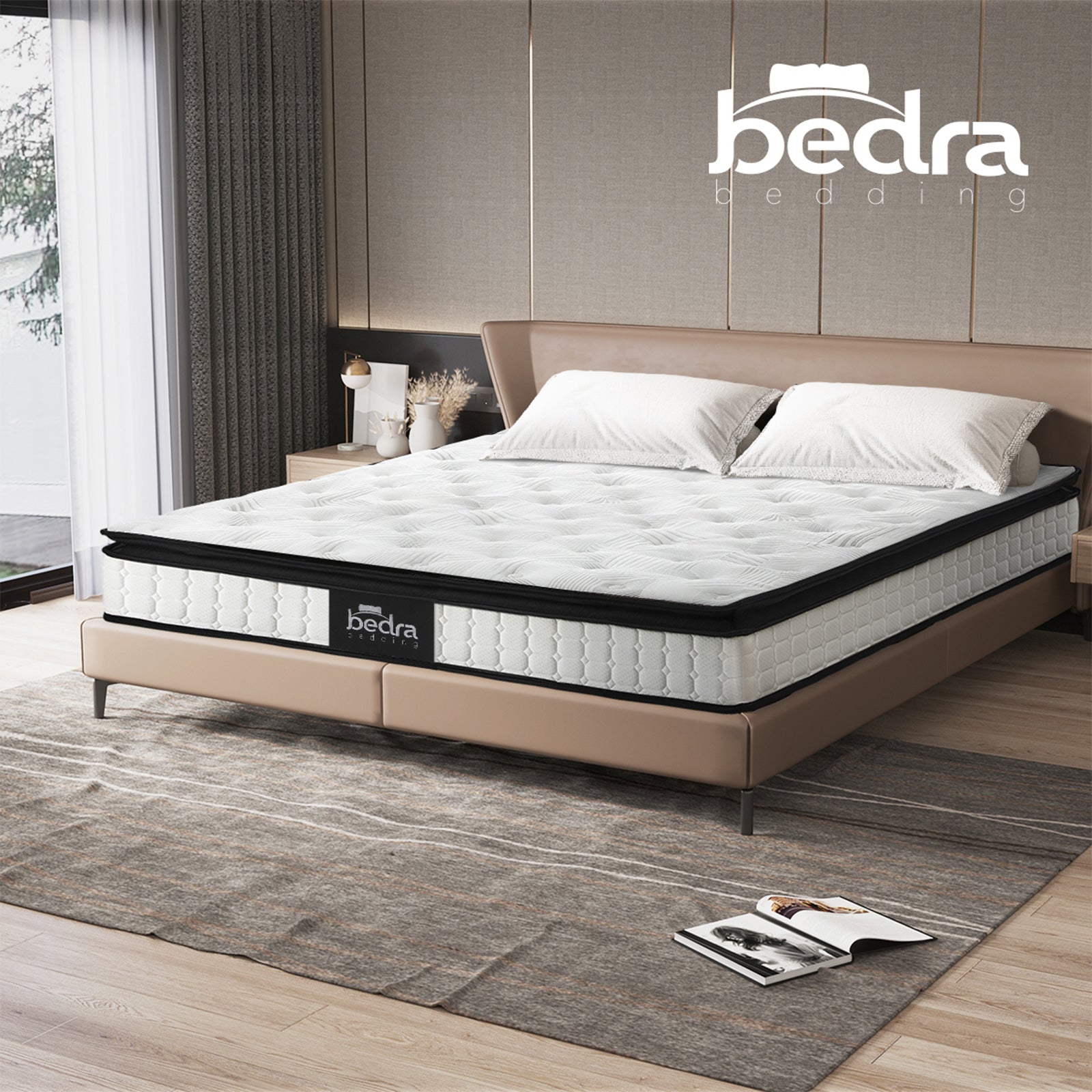 Bedra Double Mattress 22CM Cool Gel Foam Bonnell Spring with Pillows - Sunyee
