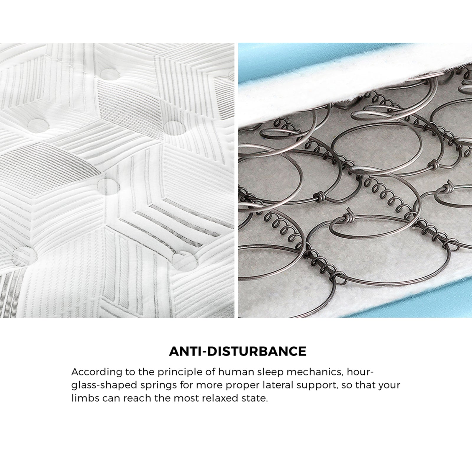 Bedra Queen Mattress 22CM Cool Gel Foam Bonnell Spring with Pillows - Sunyee