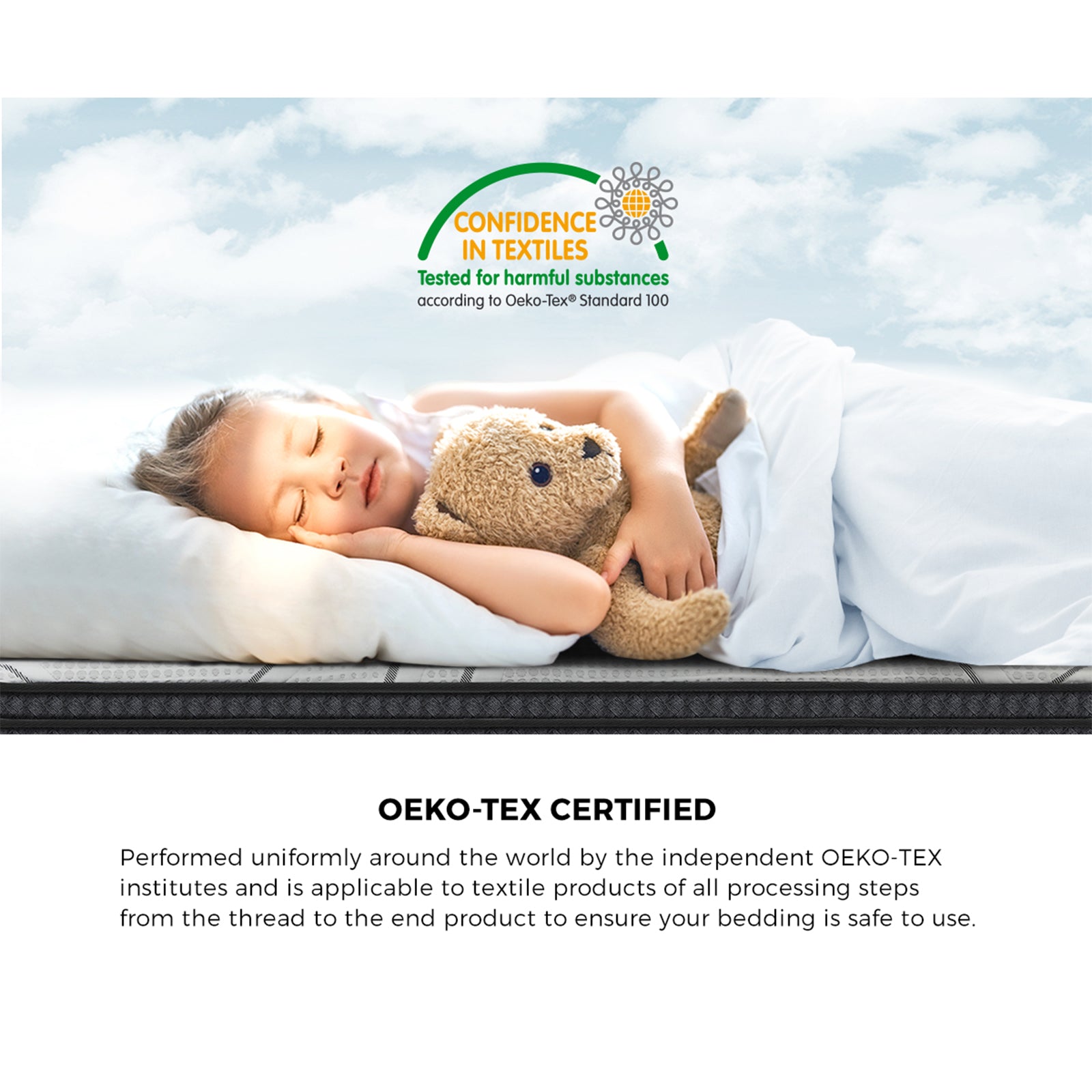 Bedra King Single Mattress Bonnell Spring Tight Top Bed Medium Firm 21CM - Sunyee