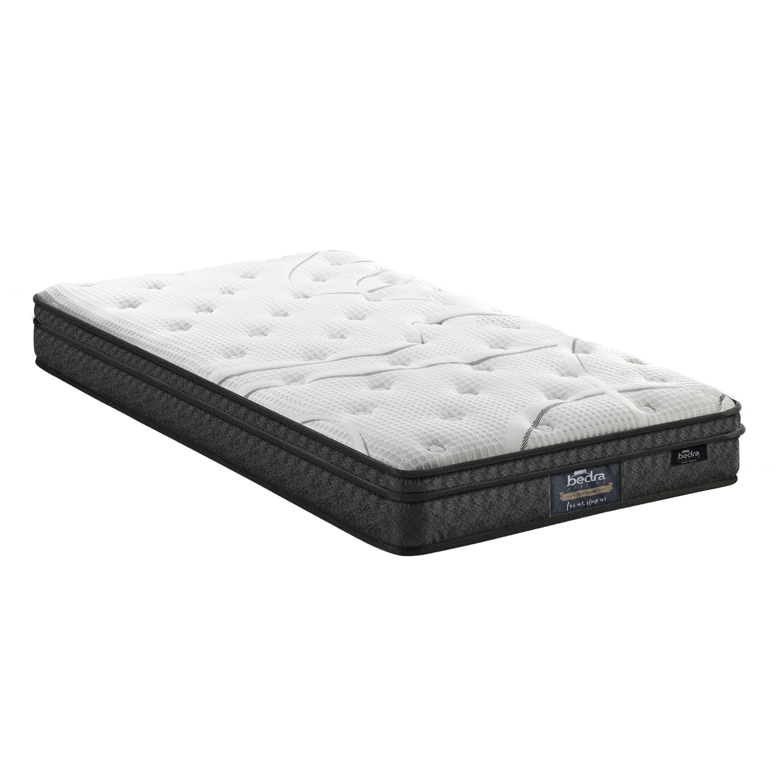 Bedra King Single Mattress Bonnell Spring Tight Top Bed Medium Firm 21CM - Sunyee