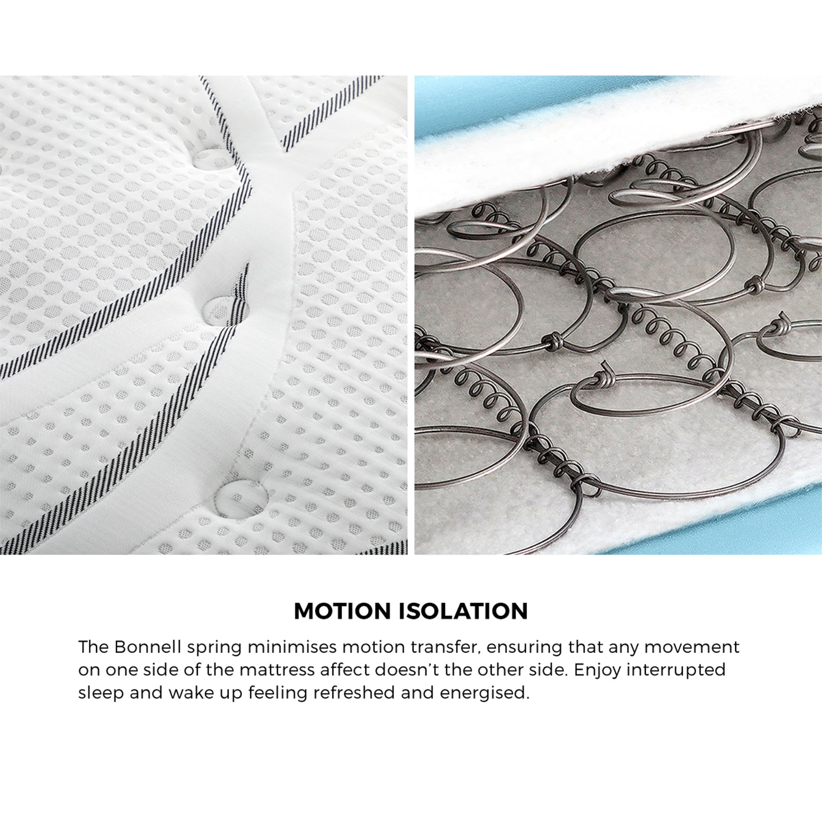 Bedra Double Mattress King Single Queen Bed Tight Top Bonnell Spring Bed 21CM - Sunyee