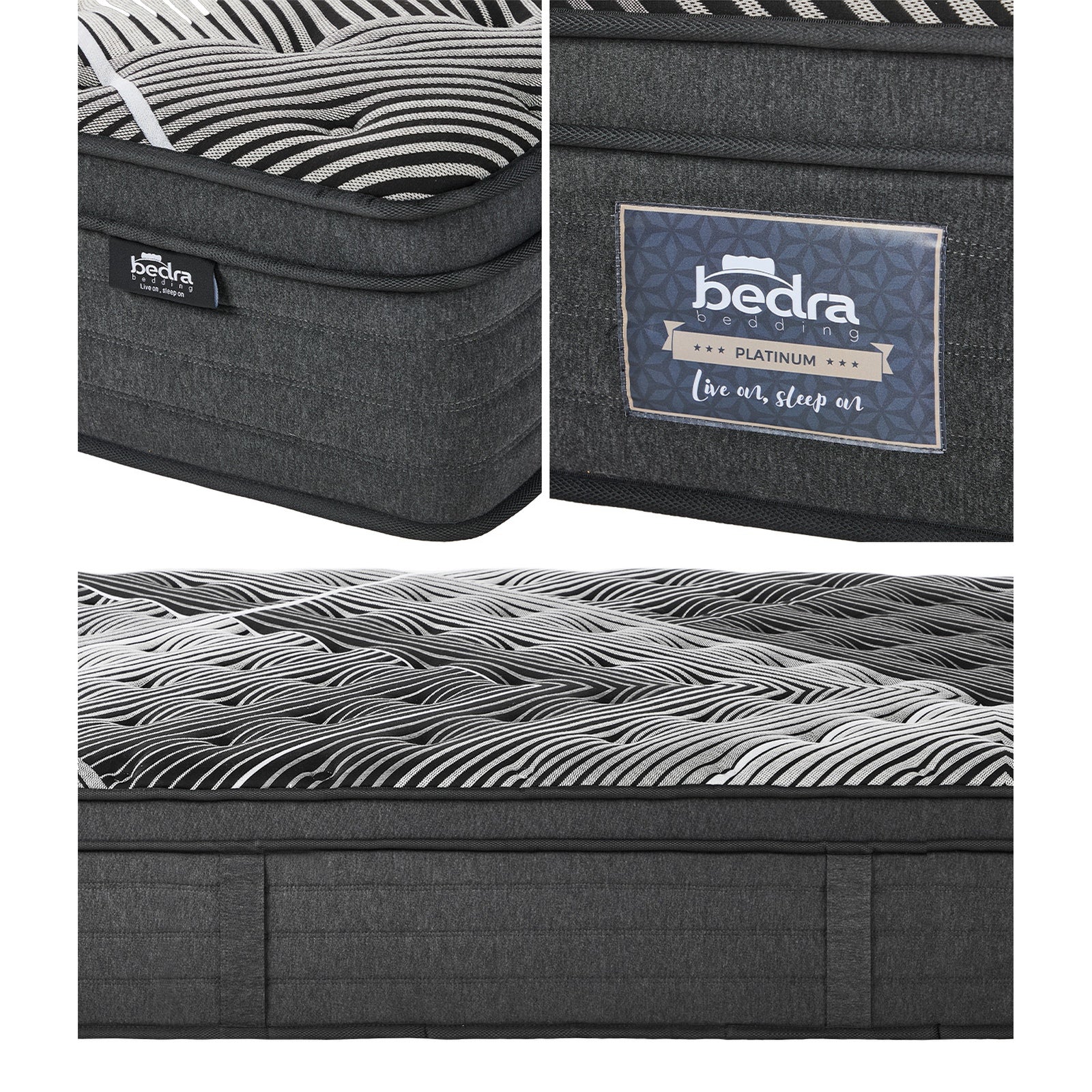 Bedra Queen Double Mattress 9 Zone Pocket Spring Foam Bamboo Euro Top 35cm - Sunyee