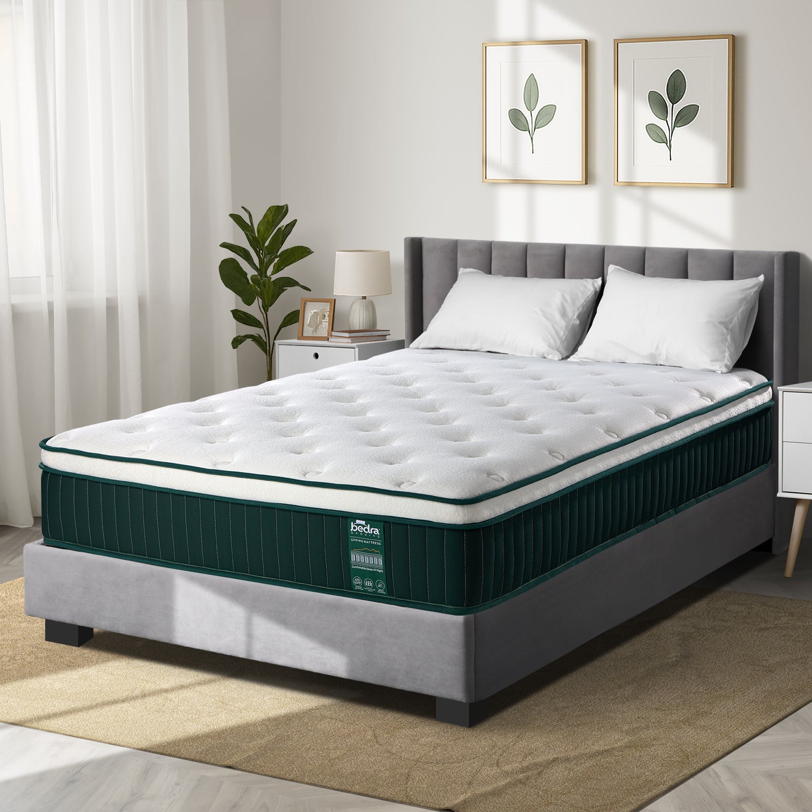 Bedra Double Mattress Queen King Single Pocket Spring 30-35cm Luxury Foam Bed - Sunyee